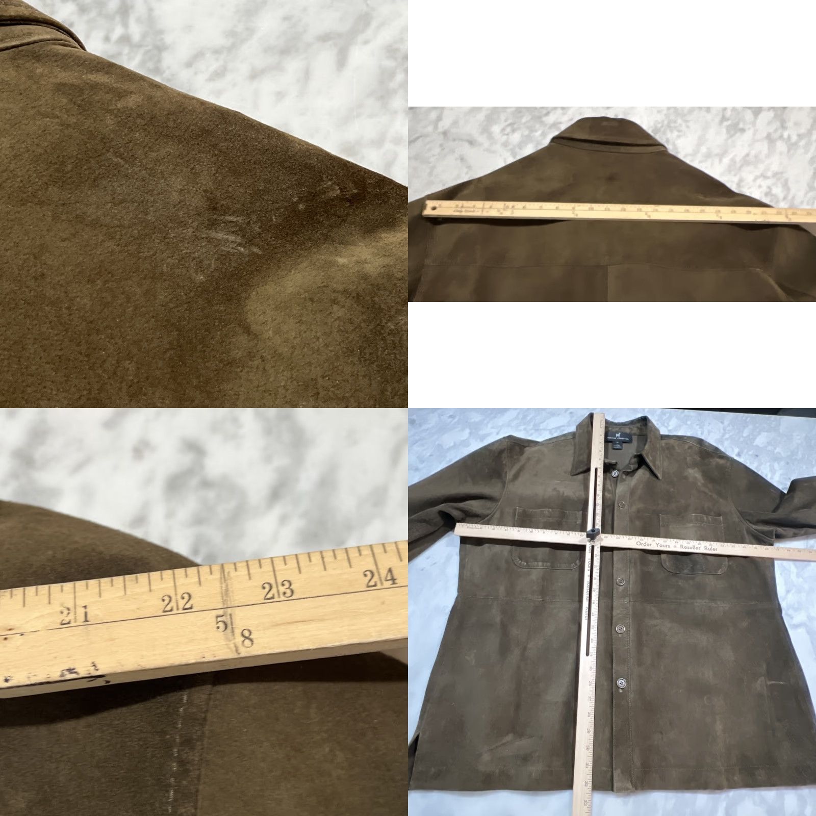 Vintage VINTAGE Peruvian Connection 100% Leather Jacket Men 2XL Brown Suede Button Shacket Italy Spain? Wait no. Size US XXL / EU 58 / 5 - 8 Thumbnail