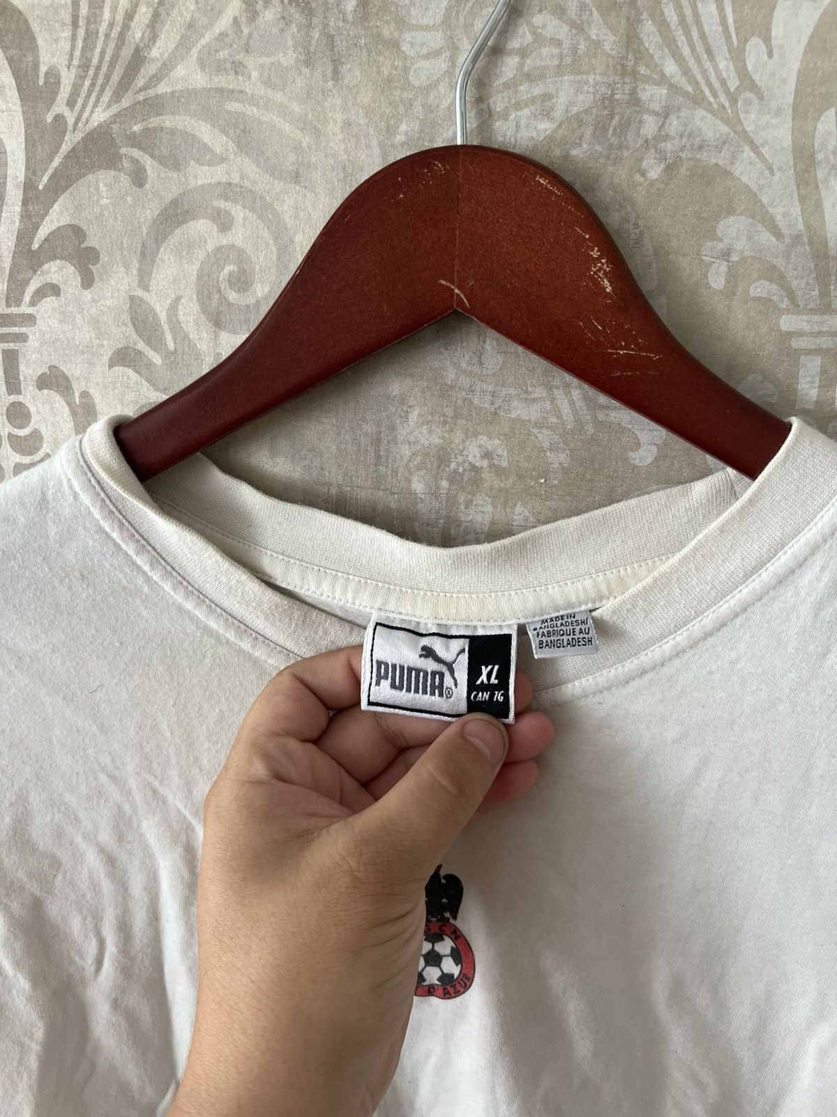 Puma Vintage Puma OGC Nice Football T-Shirt White Soccer Jersey Size US XL / EU 56 / 4 - 8 Thumbnail