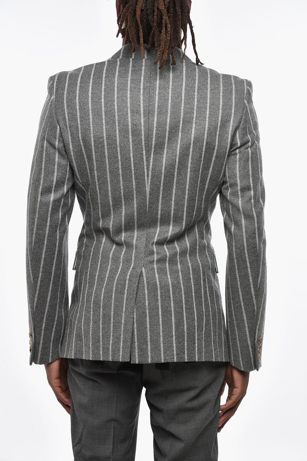 Comme des Garcons og1mm0426 Striped Wool Jacket in Grey Size US M / EU 48-50 / 2 - 2 Thumbnail