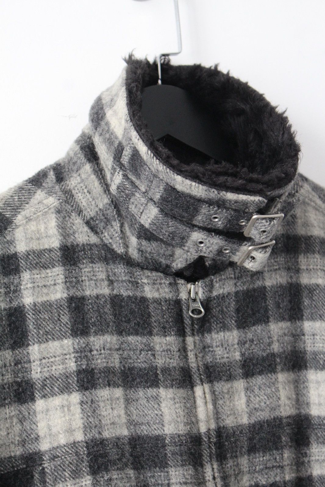 If Six Was Nine AW2003 PPFM FUR WOOL TARTAN REVERSIBLE COAT JACKET Size US M / EU 48-50 / 2 - 5 Thumbnail