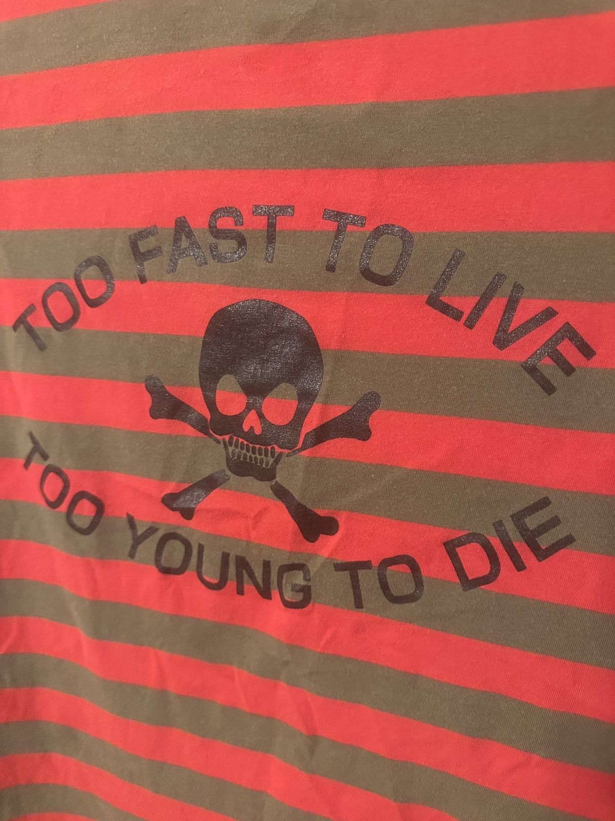 Vivienne Westwood Too Fast To Live ☠️ Too Young To Die Striped Tee Size US M / EU 48-50 / 2 - 3 Thumbnail