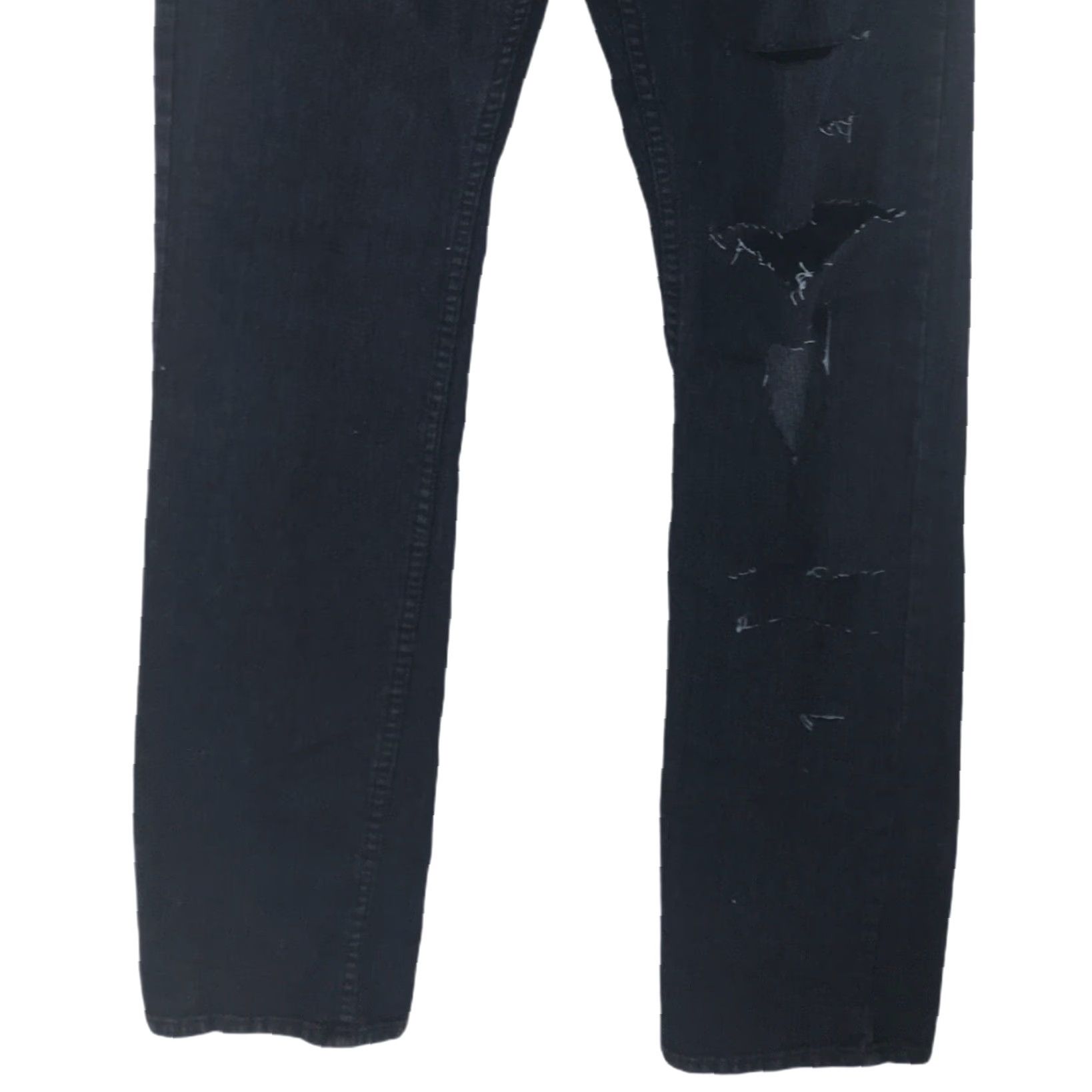Levi's Levi's 511 Slim Straight Jeans Women's Size 20 Distressed Black 30X30 Denim Size 30" / US 8 / IT 44 - 4 Thumbnail