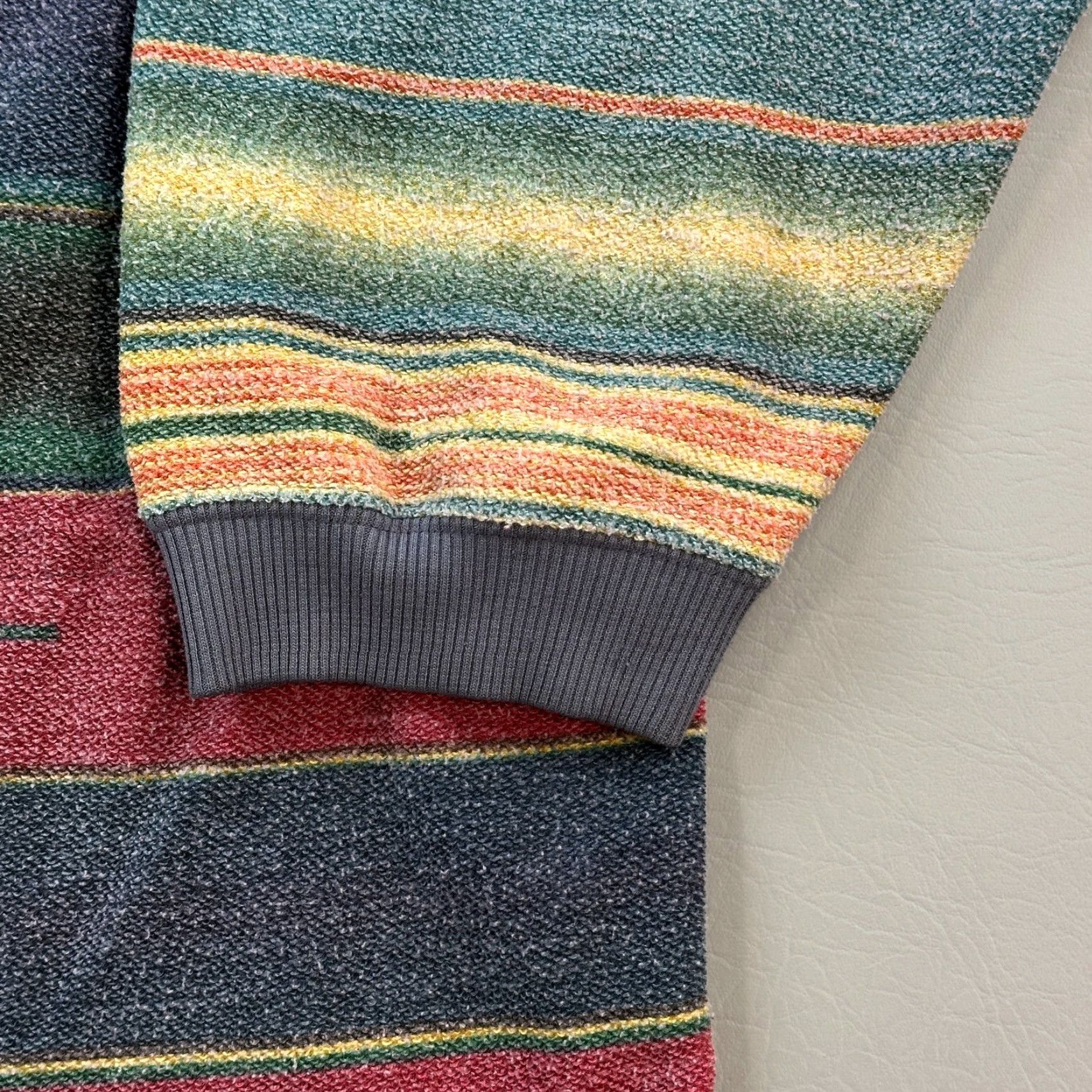 Vintage VINTAGE Venezia Jacket Women's 24 Striped Cali Baja Drug Rug Fleece Full Zip 90s Size 4XL / US 24-26 - 5 Thumbnail