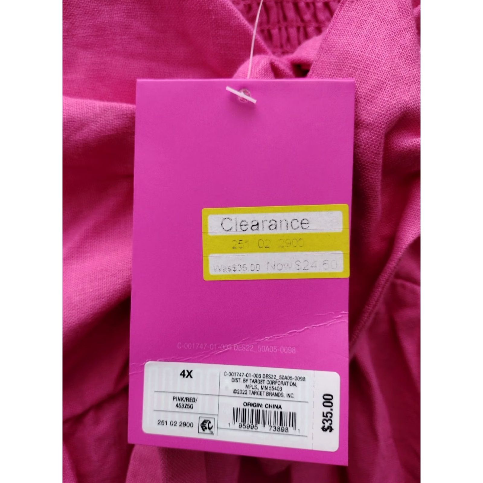 Pinko Tabitha Brown Pink Sleeveless Tie Front Midi Dress 4X Womens Plus Pink Tie Front Midi Dress Size XXL / US 16-18 / IT 52-54 - 7 Thumbnail
