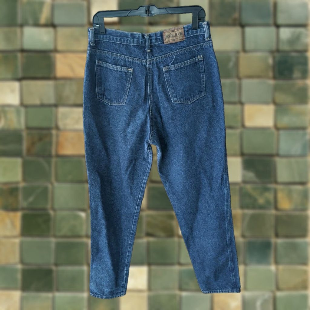 Vintage VINTAGE 90's DENIM JEANS High Waisted Rise Tapered Mom Jean 30 X 32 Blue Womens Jeans 90s Denim Cotton Dark Wash Mens Size 34" / US 12 / IT 48 - 1 Thumbnail