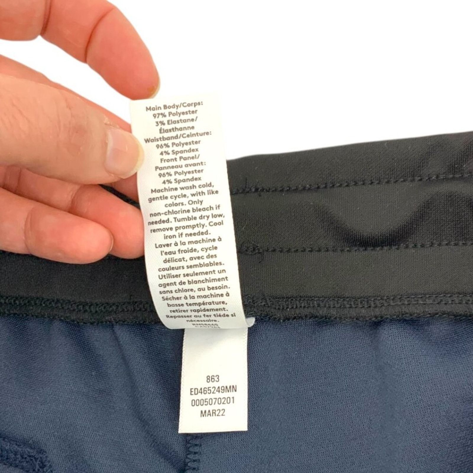 Other Open Edit Textured Shorts Blue Black Size Medium NWOT Size US 32 / EU 48 - 3 Thumbnail