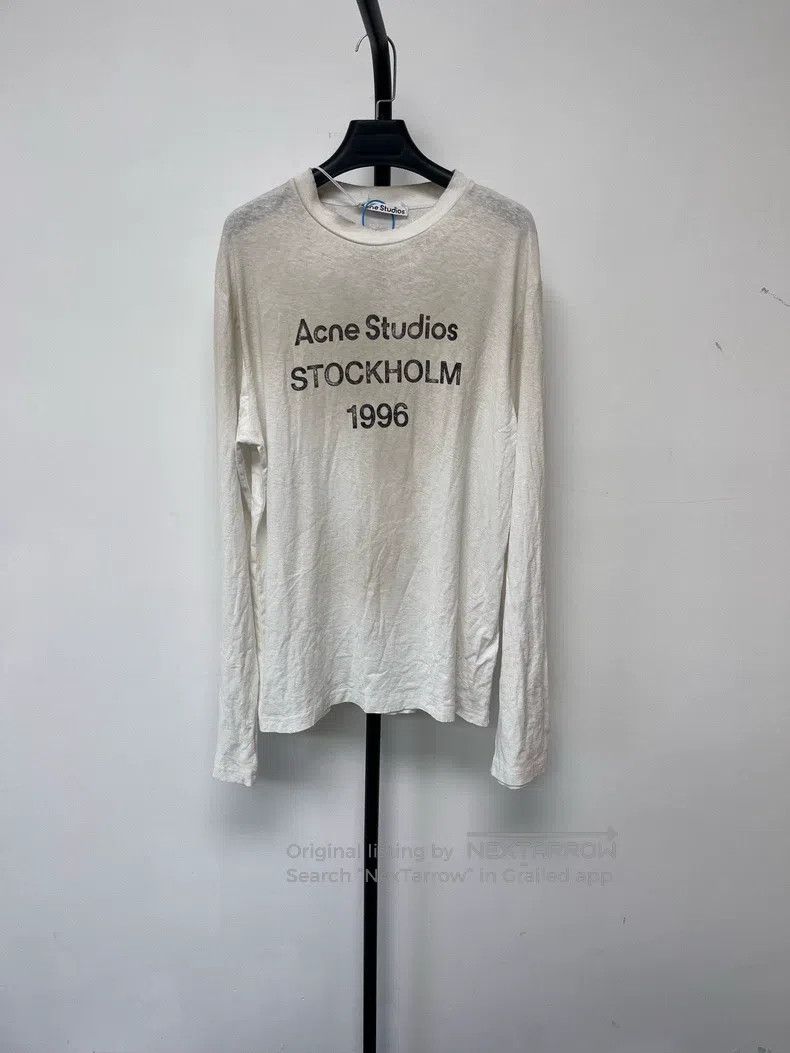 Acne Studios Acne Studios 1996 Series Letter Logo Aged Print Crewneck L Size US M / EU 48-50 / 2 - 1 Thumbnail