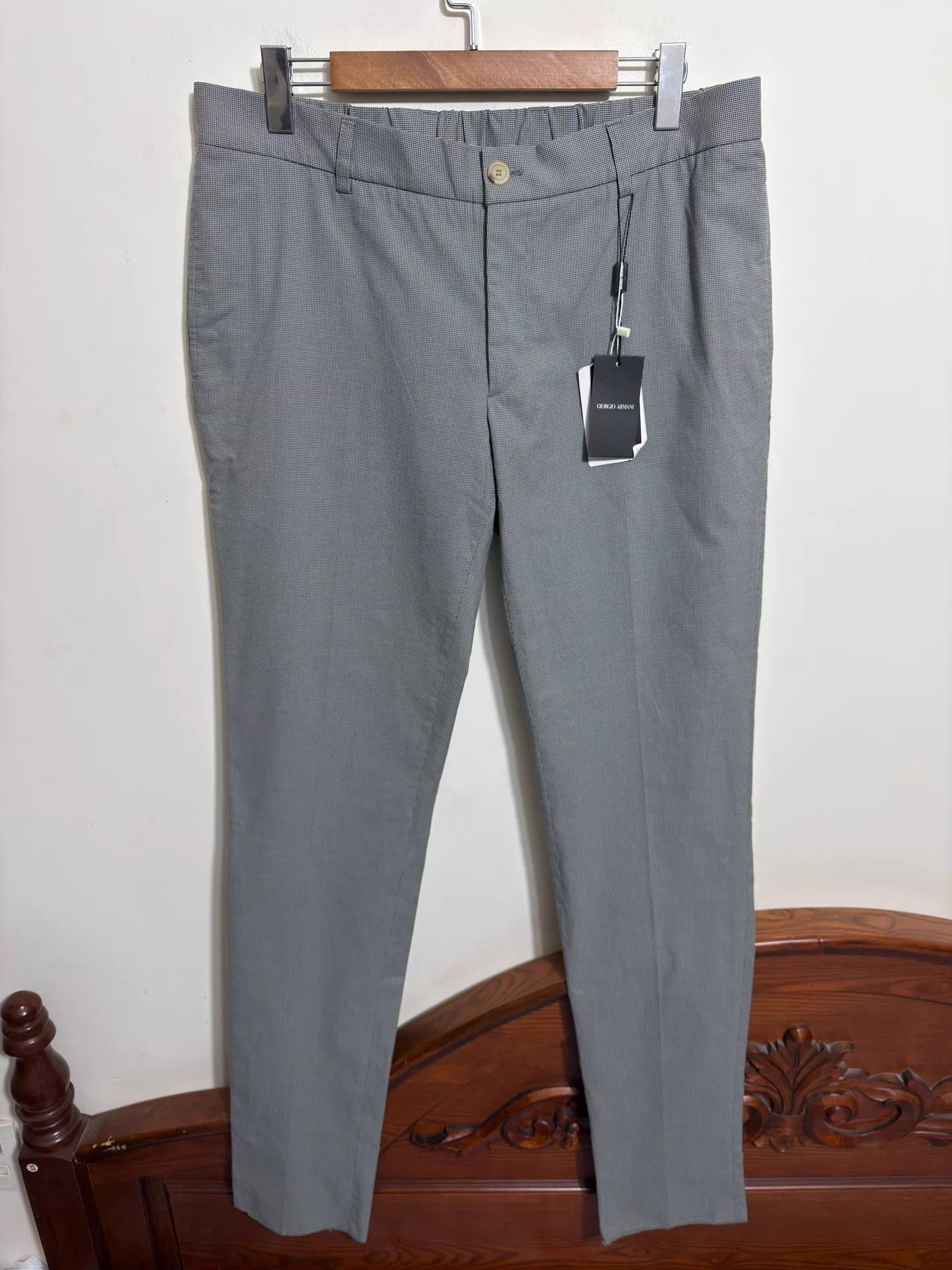 Giorgio Armani Giorgio Armani Slim Fit Houndstooth Chino 54 Size US 38 / EU 54 - 1 Thumbnail
