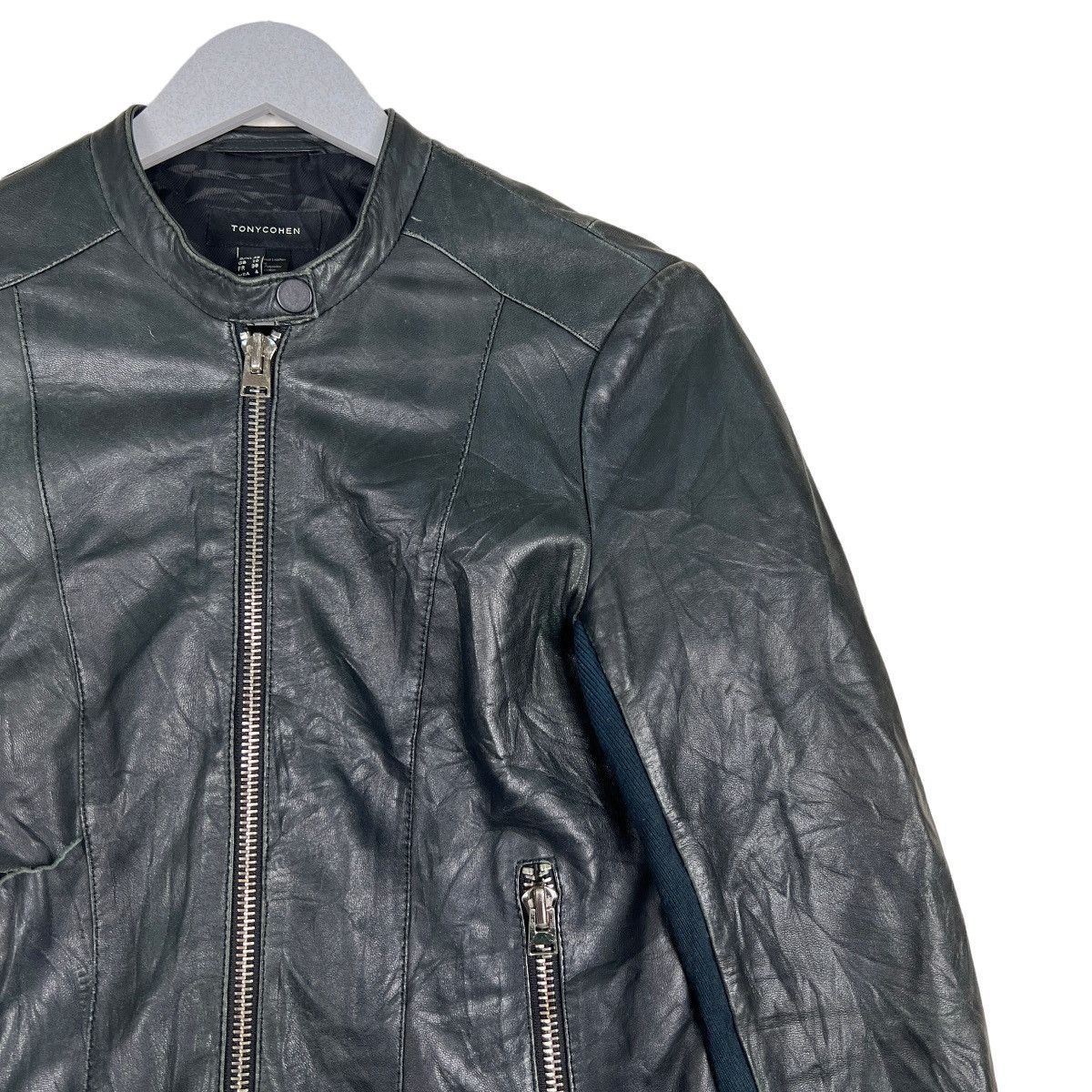 Designer 🔥 TONY COHEN LEATHER MOTO RIDER JACKET Size S / US 4 / IT 40 - 6 Thumbnail