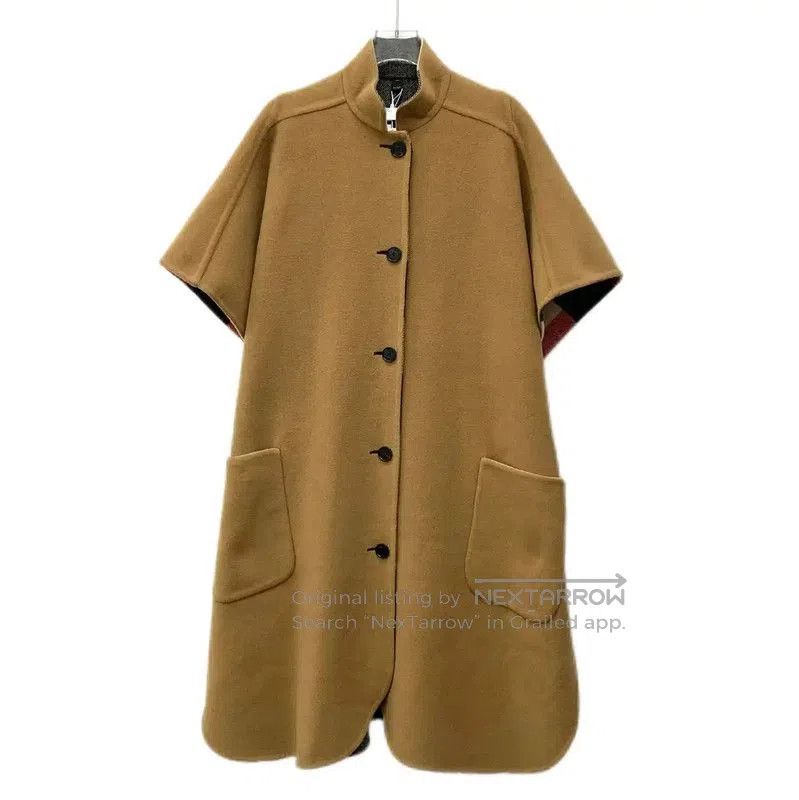 Burberry Brown Wool Women's Coat Size S.