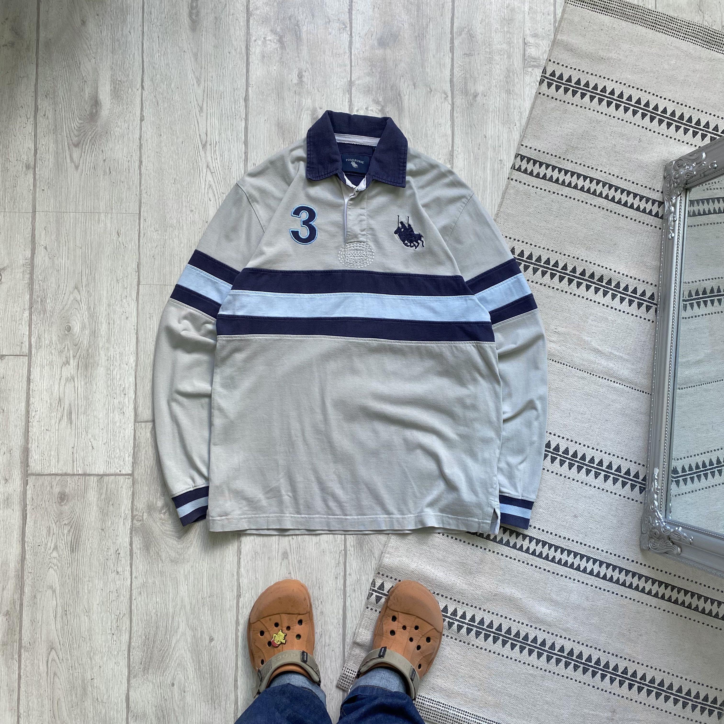 Polo Ralph Lauren 🐎 Vintage 90s Ralph Lauren style rugby shirt Y2K Polo Horse Size US M / EU 48-50 / 2 - 2 Thumbnail