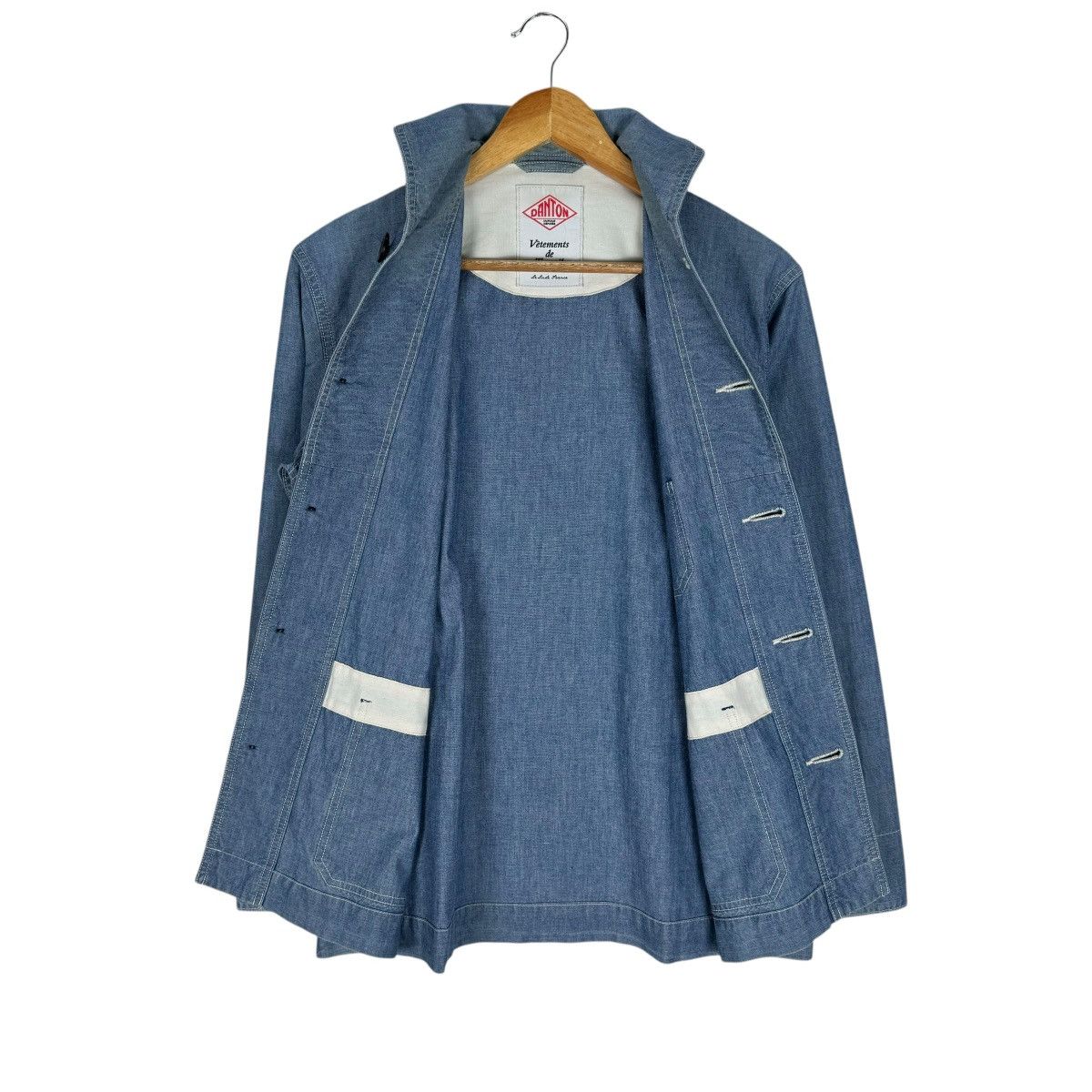 Danton × Japanese Brand ⚡️DANTON SHAWL COLLAR FRENCH CHORE JACKET Size US M / EU 48-50 / 2 - 8 Thumbnail