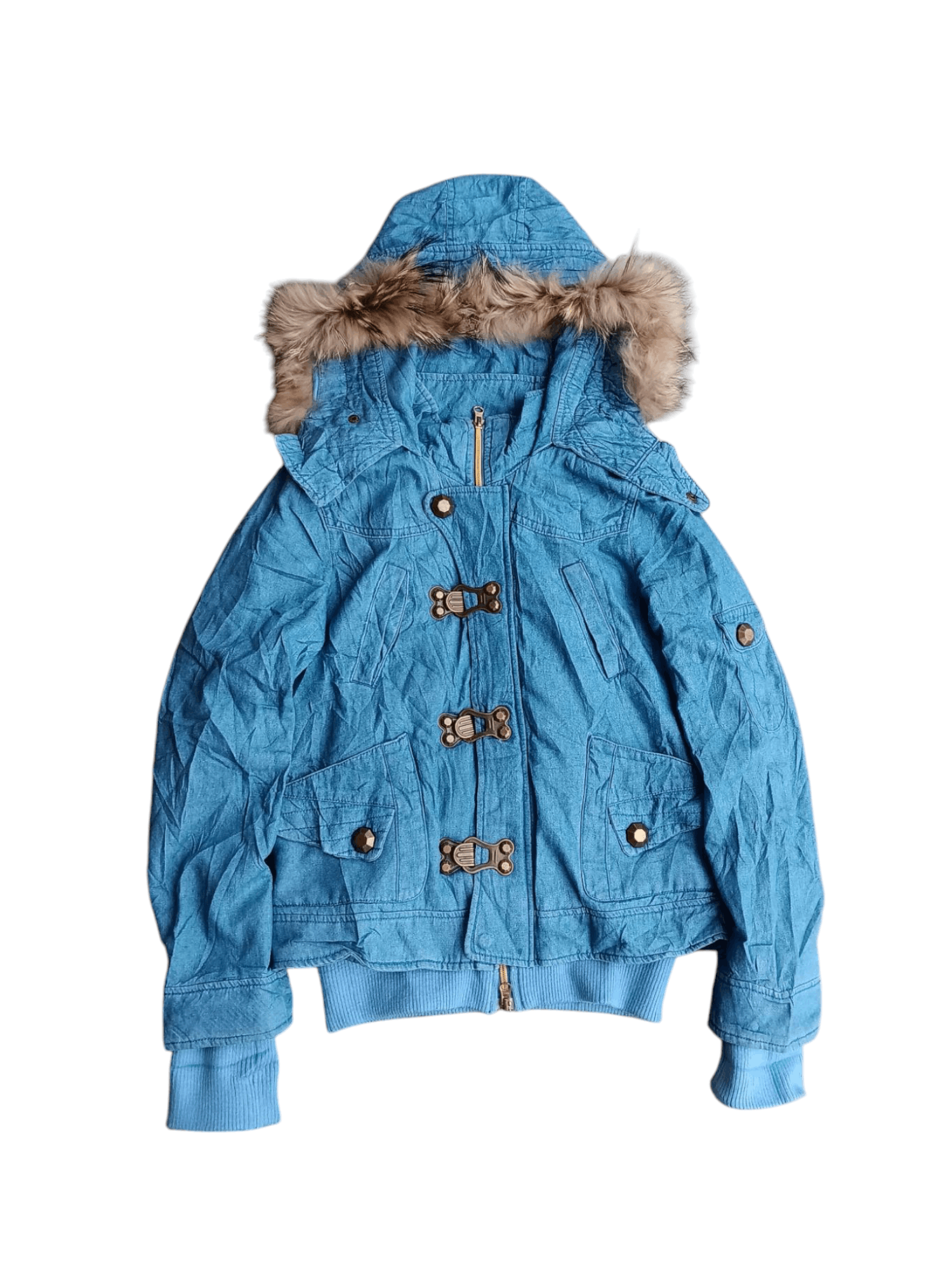 Japanese Brand Naturalfit real fur denim LGB style unisex jacket Size US M / EU 48-50 / 2 - 4 Thumbnail