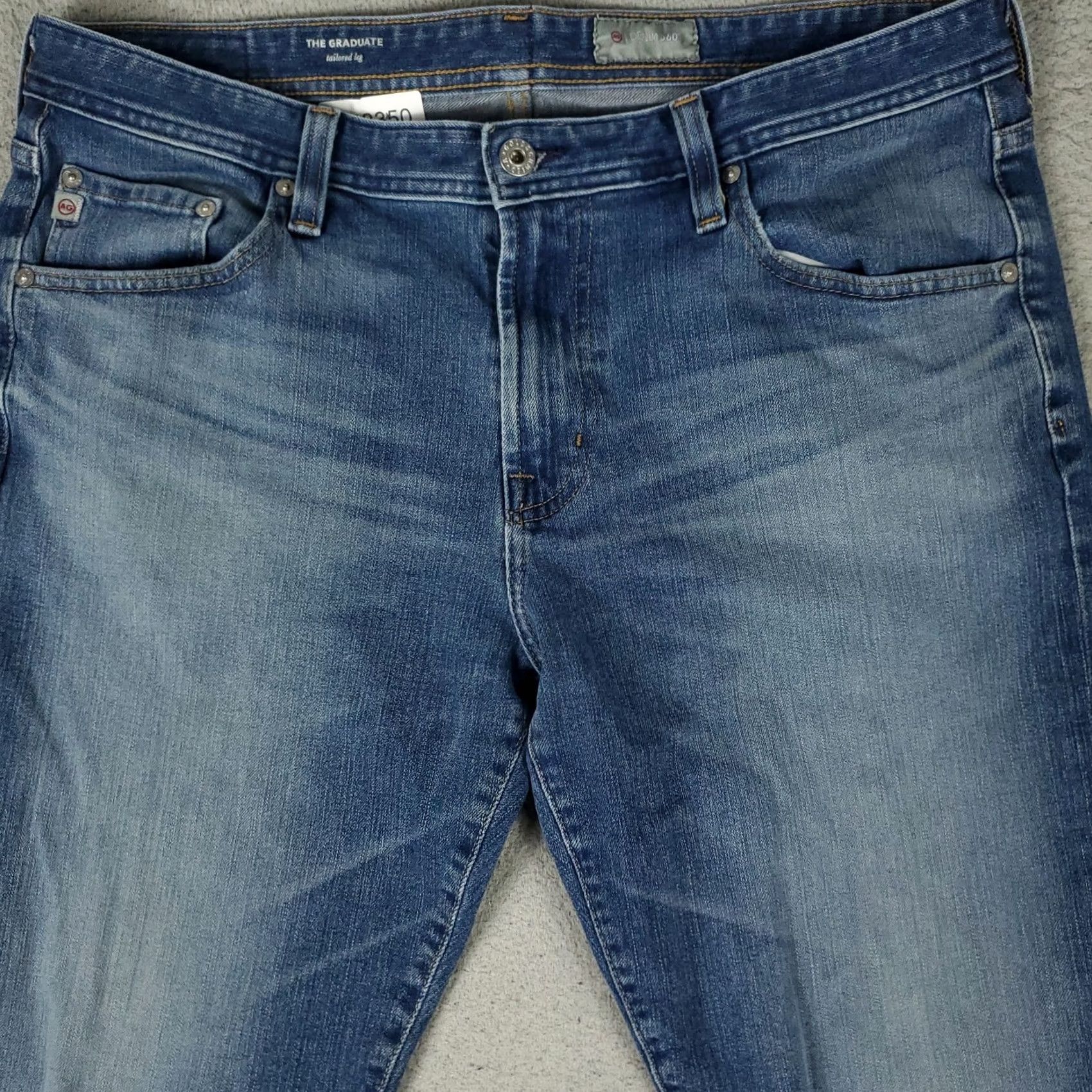 Vintage AG Adriano Goldschmied Jeans Mens 36x32 Blue The Graduate Tailored Leg Size US 36 / EU 52 - 2 Thumbnail