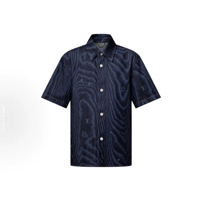 Louis Vuitton Louis Vuitton Wood grain rendering full logo denim short s Size US XL / EU 56 / 4 - 1 Thumbnail