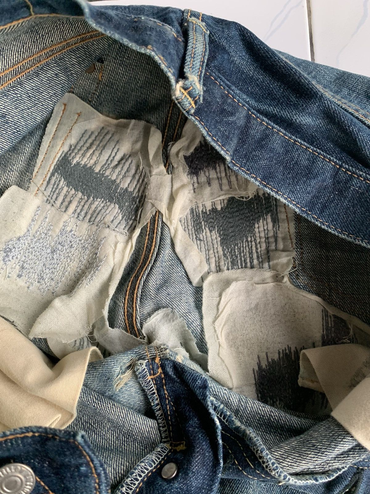 Kapital Vintage Go West Button fly Japan Selvedge distressed denim Size US 30 / EU 46 - 25 Thumbnail