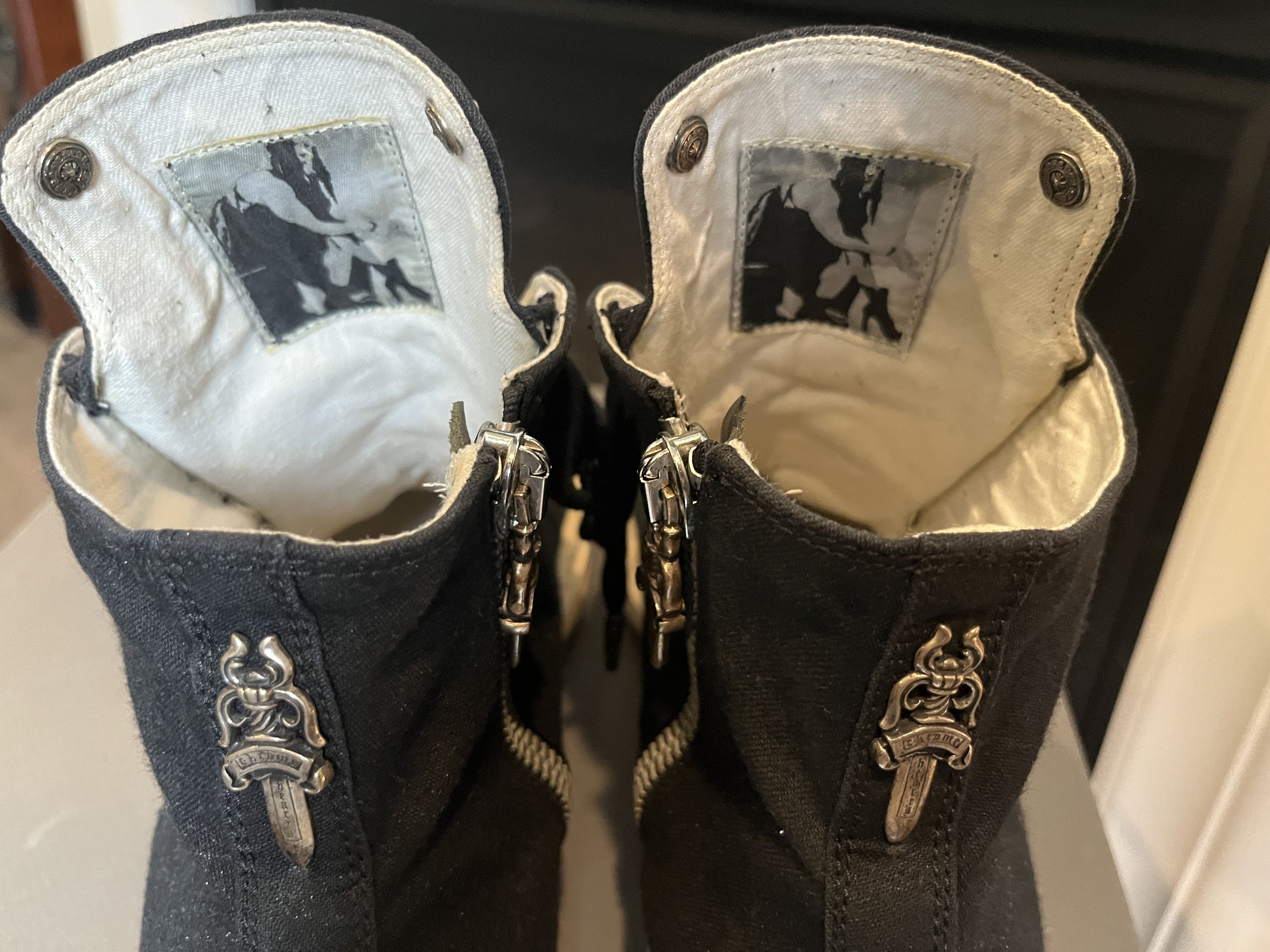 Chrome Hearts × Rick Owens RICK OWENS CHROME HEARTS RAMONES, BLACK TOE, STAPLE HEEL Size US 11 / EU 44 - 16 Thumbnail