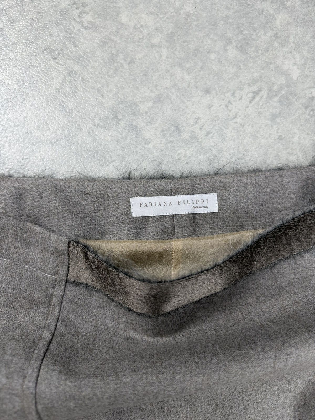 Fabiana Filippi Fabiana Filippi Wool Cashmere Skirt Grey Size XL Size 34" / US 12 / IT 48 - 6 Thumbnail