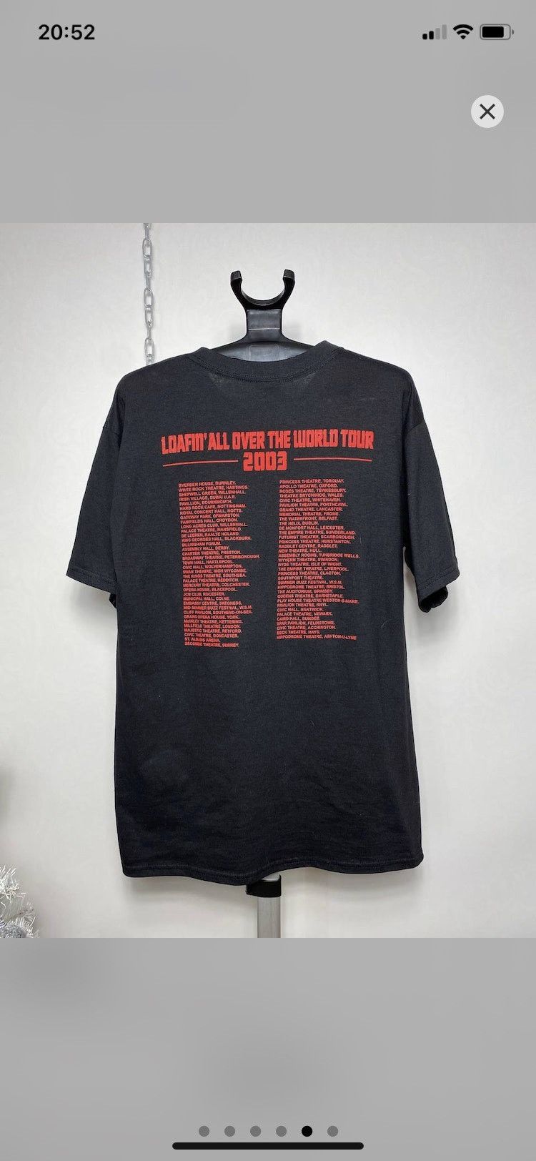 Band Tees × Vintage Vintage 2003 Meat Loaf Loafin All Over World Tour Band Tee Size US L / EU 52-54 / 3 - 5 Thumbnail