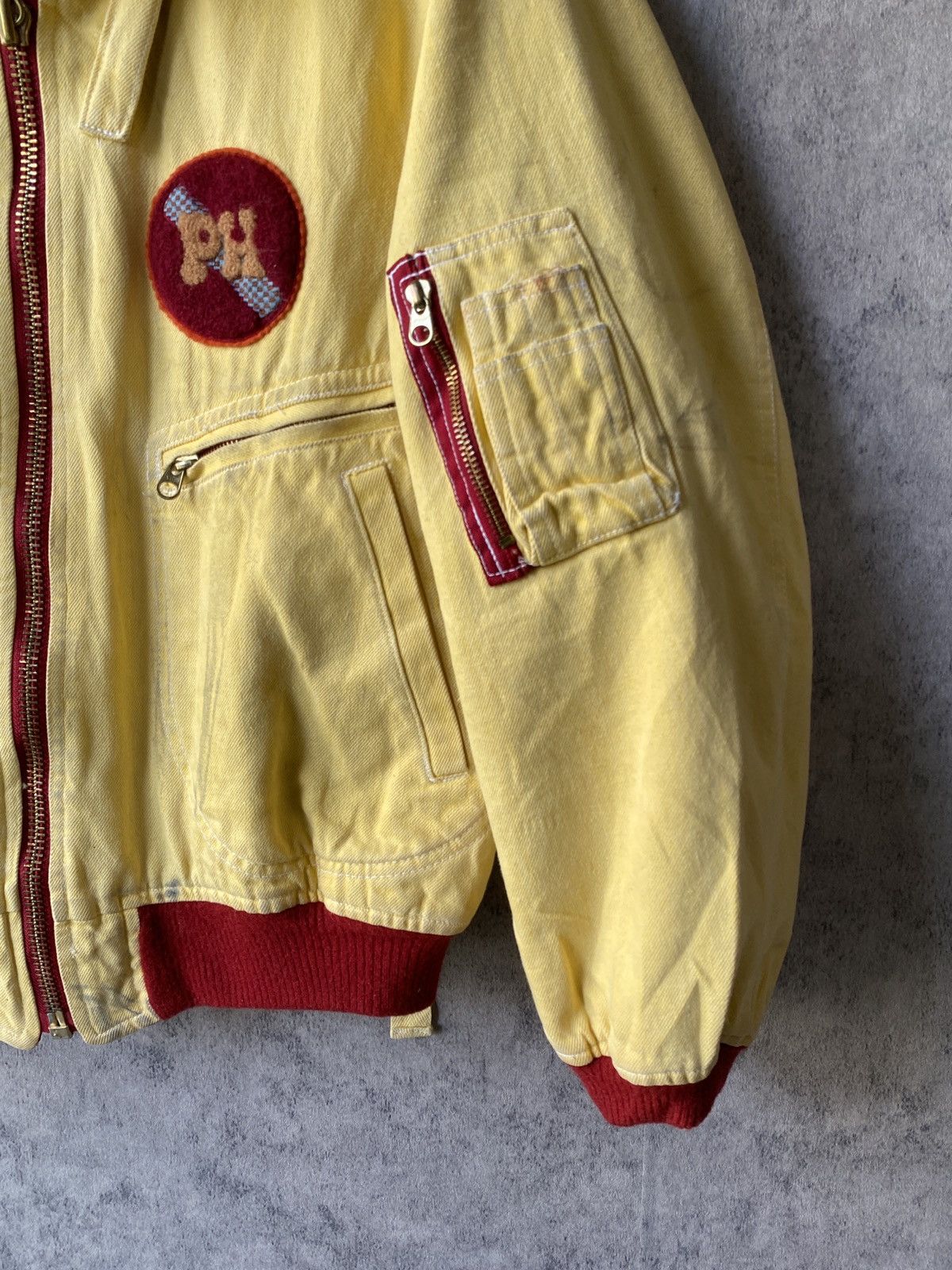 Pink House 1990s Pink House Denim Bomber Jacket Size US M / EU 48-50 / 2 - 8 Thumbnail