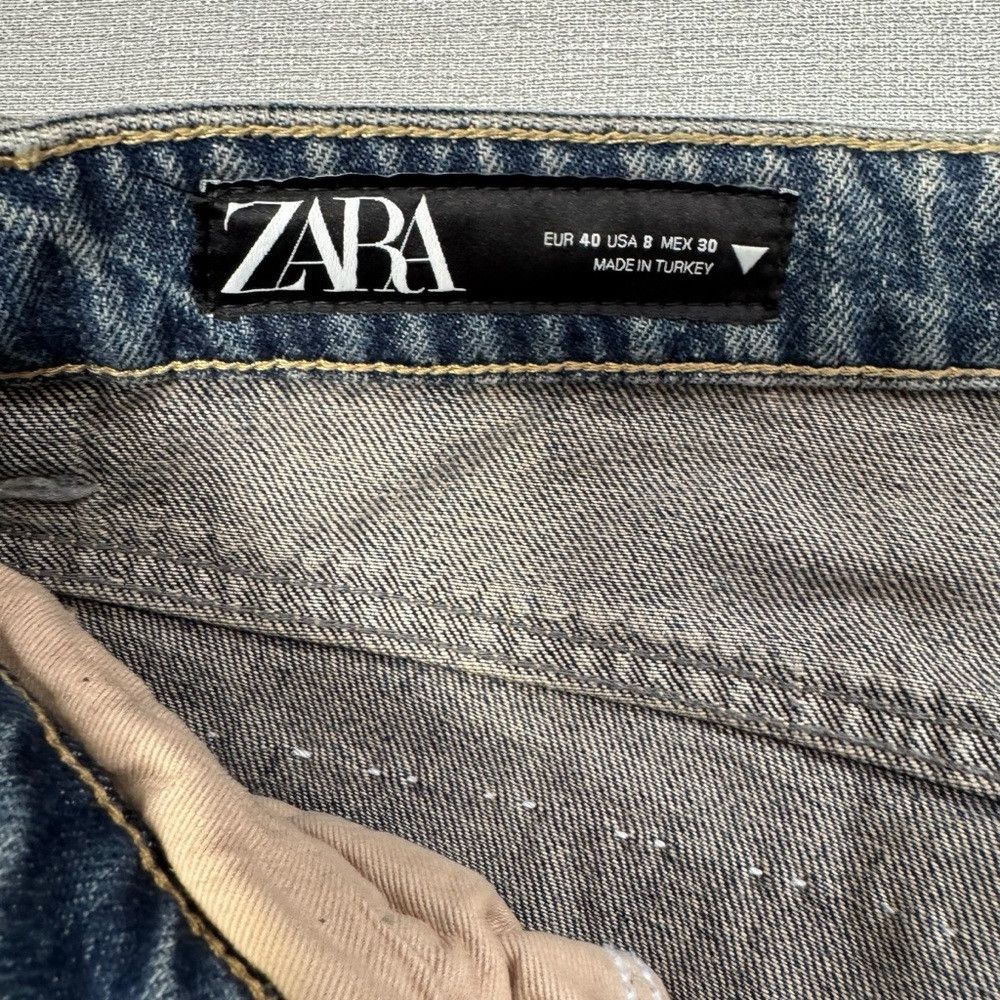Zara New Zara Straight Leg Stitched Jeans 6688/299 Size 40 US 8 Size 30" / US 8 / IT 44 - 7 Thumbnail