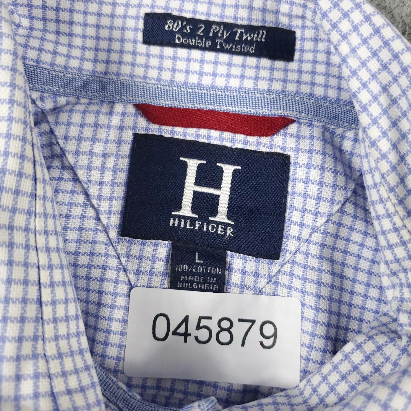 Tommy Hilfiger Tommy Hilfiger Shirt Men Large Blue Check Button-Up Long Sleeve Casual Mens Size US L / EU 52-54 / 3 - 6 Thumbnail