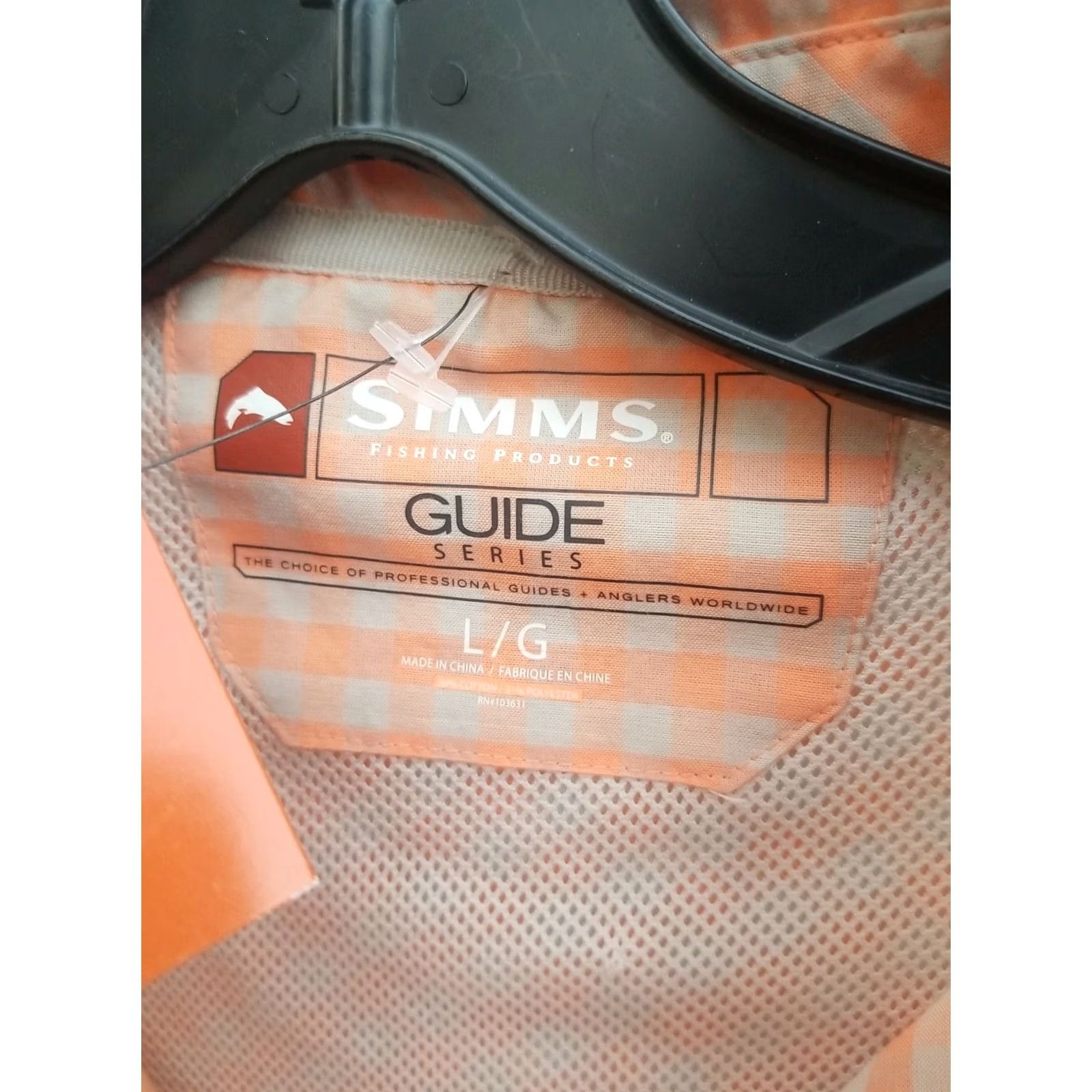 Vintage SIMMS Fishing Shirt Womens L Big Sky Plaid Melon Long Sleeve Button-Up, Water Resistant, UPF 20+, Pockets, Casual Wear Size L / US 10 / IT 46 - 3 Thumbnail