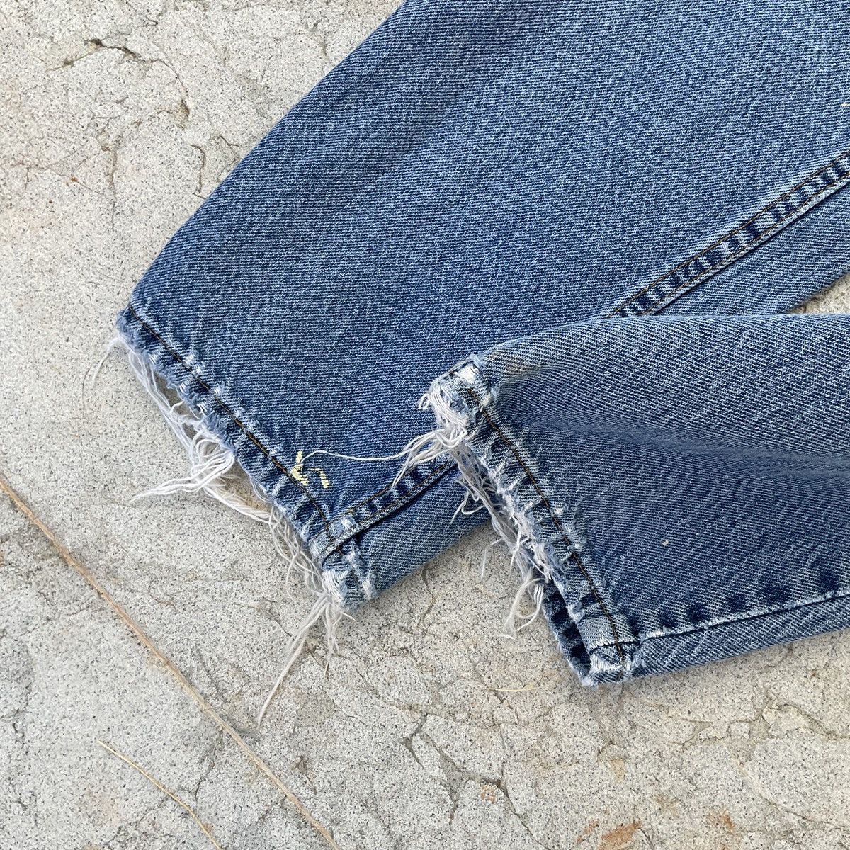 Levi's Vintage Distressed 90s Levi’s 522 Made In USA Denim Pants Size 38" / US 16 / IT 52 - 3 Thumbnail