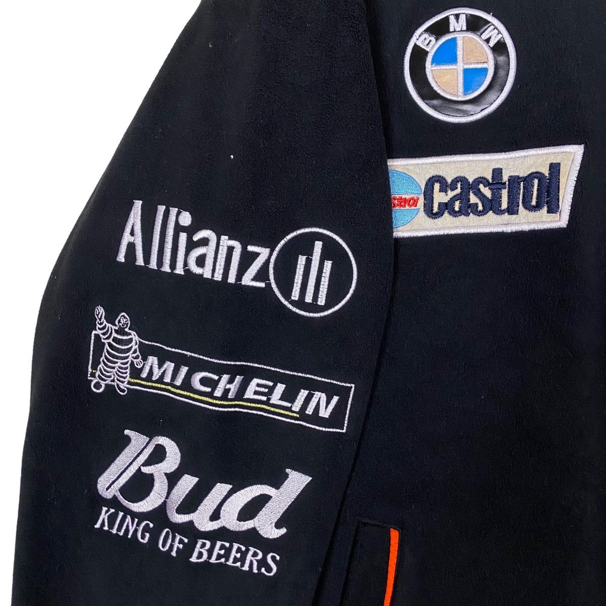BMW Vintage BMW Patch Work Full Zipper Fleece Jacket Size US XL / EU 56 / 4 - 7 Thumbnail