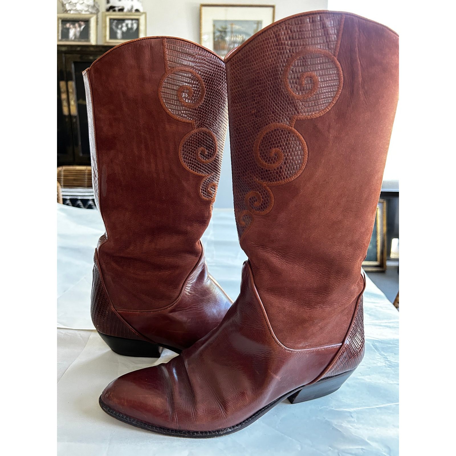 Other Via Spiga Brown Leather and Suede Boots size 10 Size US 10 / IT 40 - 3 Thumbnail