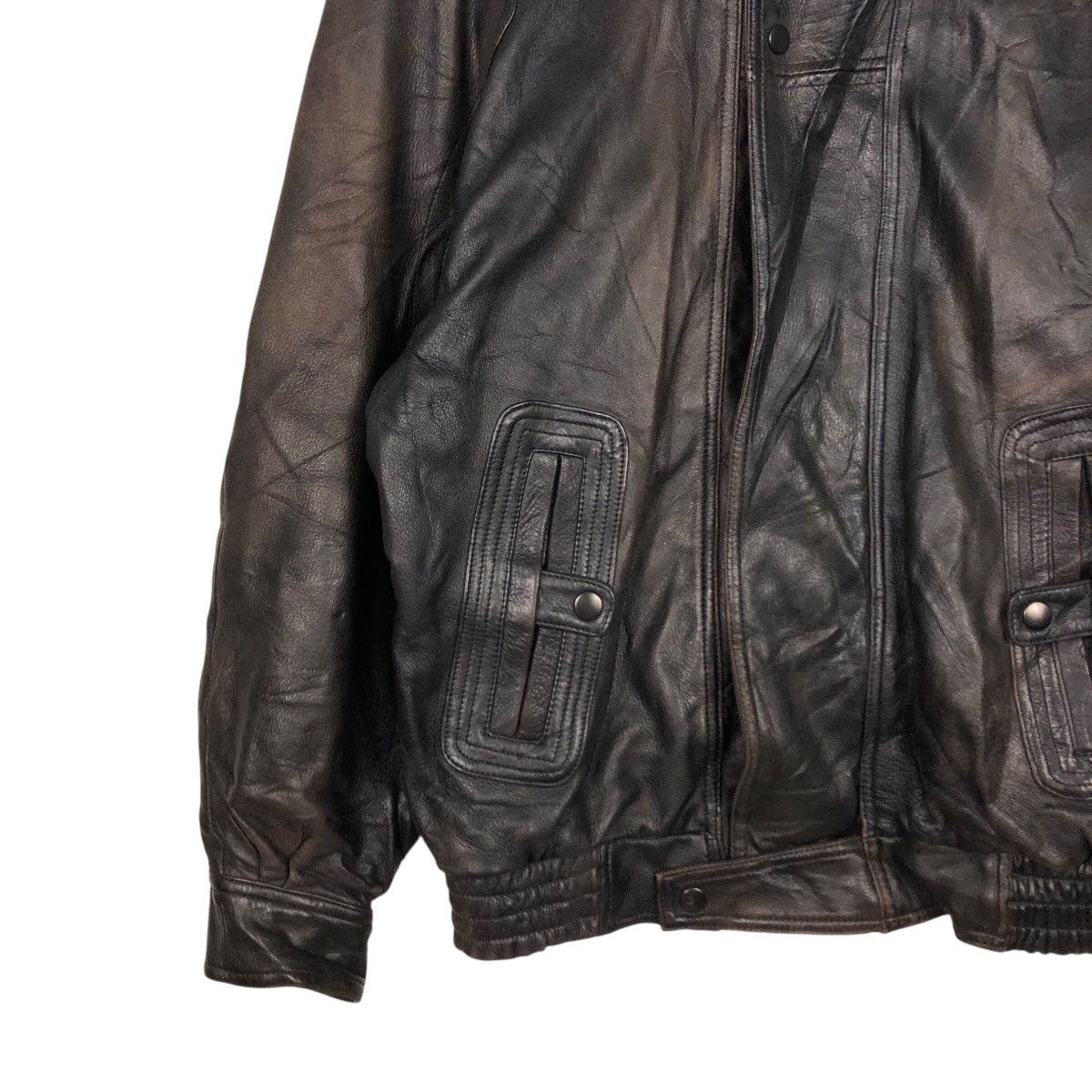 Vintage 📌Vintage Biker Leather Jacket Vivalini Aero Leather Design Size US L / EU 52-54 / 3 - 5 Thumbnail