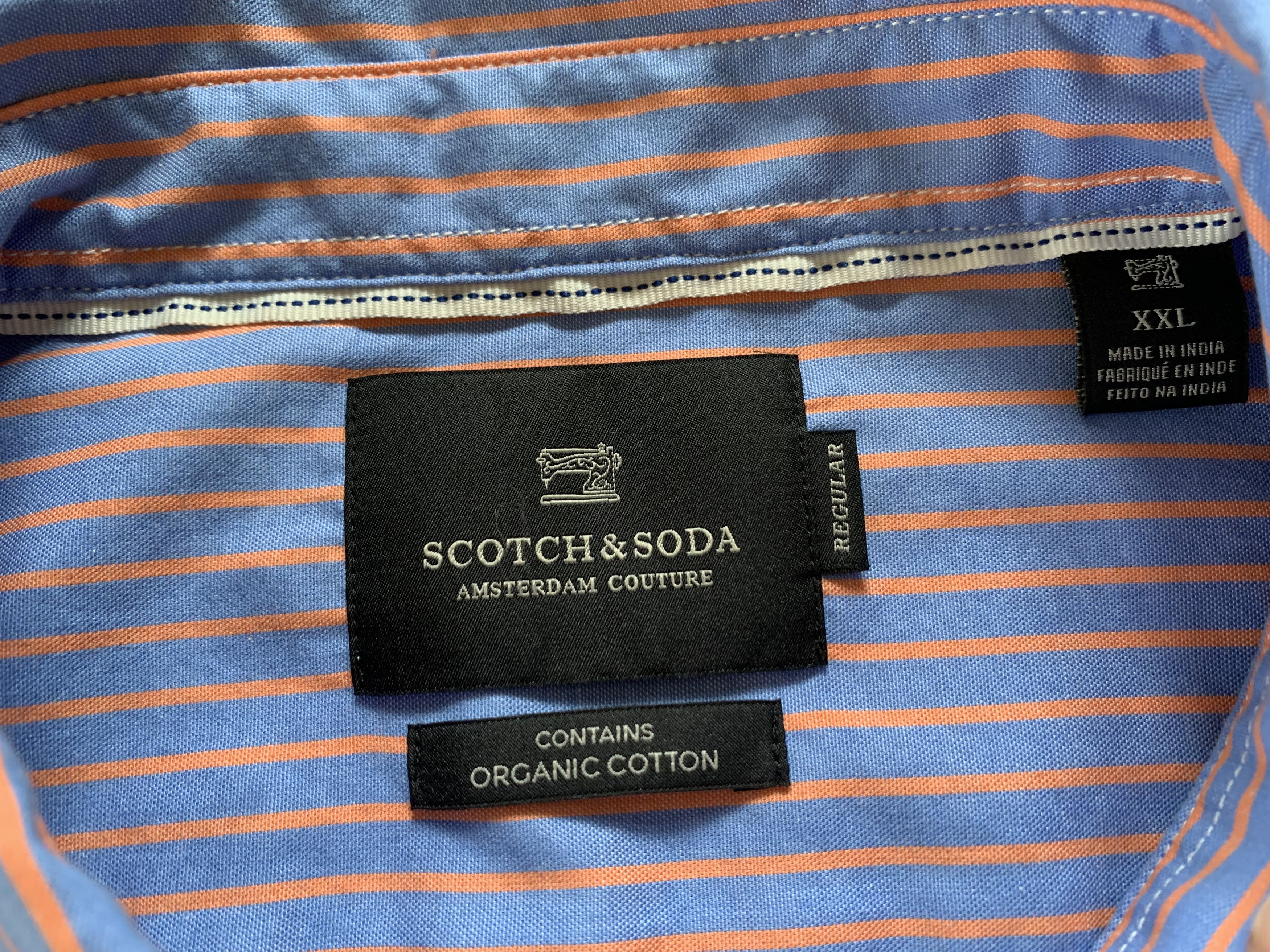 Designer × Scotch & Soda Scotch & Soda Stripe Cotton Long Sleeve Shirt Size US XXL / EU 58 / 5 - 5 Thumbnail