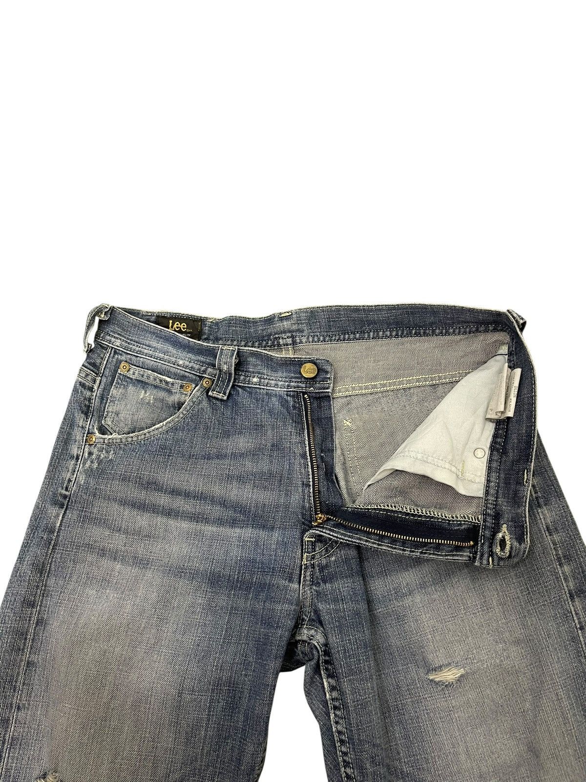 Lee Flare Jeans Lee Europe Faded Distress Boot Cut 2🟦3 Size US 33 - 9 Thumbnail
