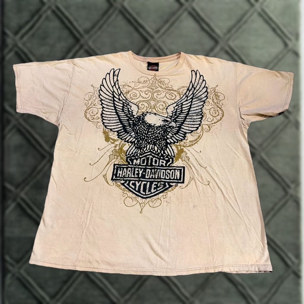 Harley Davidson VINTAGE Harley-Davidson T-Shirt Men XL Beige Florida 2009 Y2K Eagle Motorcycle Orlando Tan/Biege? Size US XL / EU 56 / 4 - 1 Thumbnail