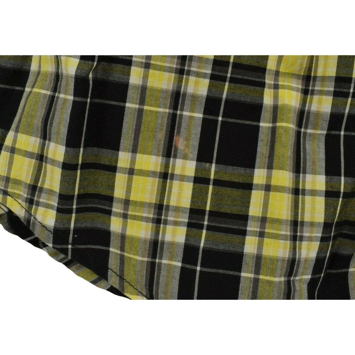 Sean John Sean John Mens XL Button Down Pocket Black and Yellow Plaid Size US XL / EU 56 / 4 - 7 Thumbnail