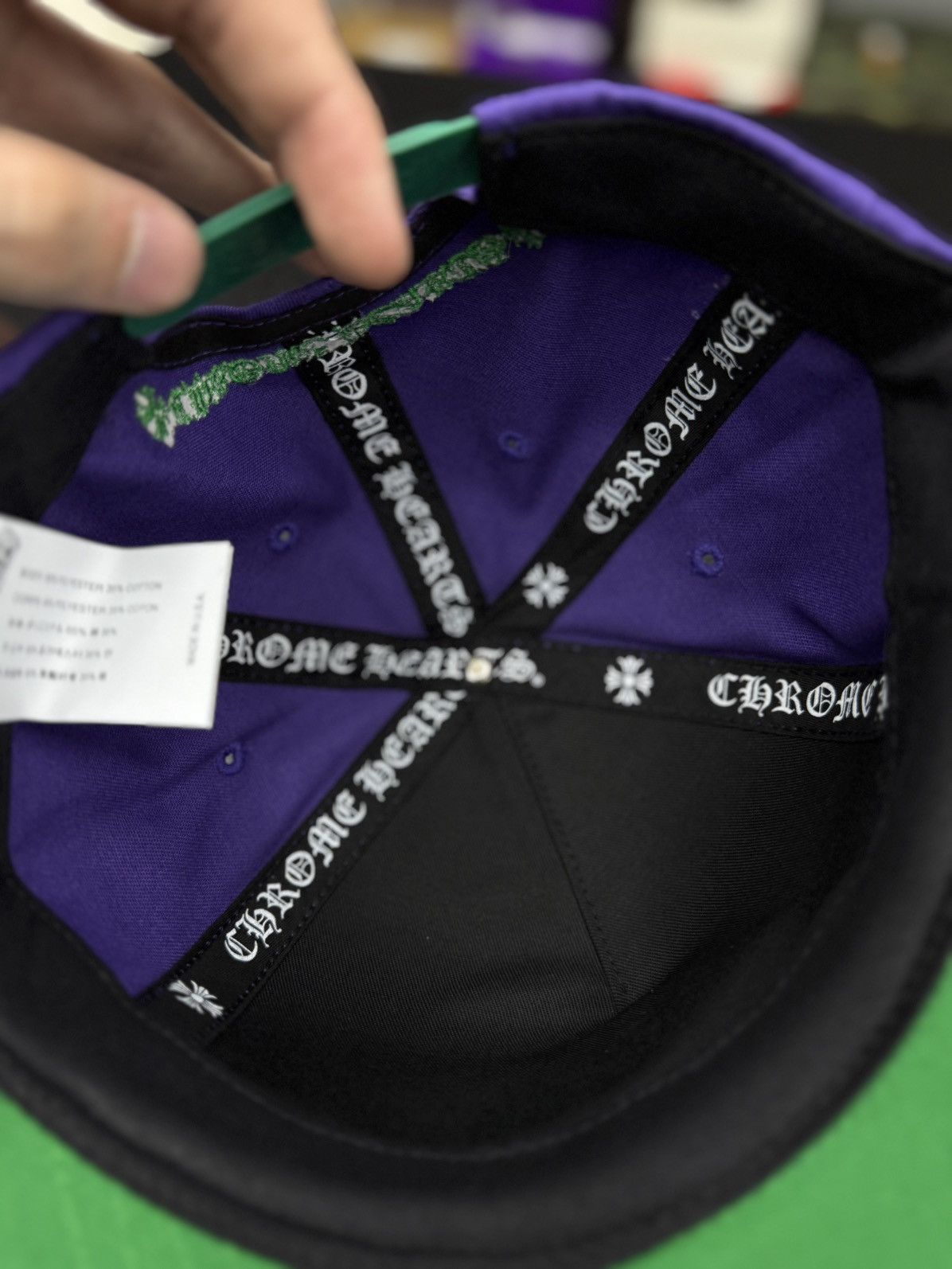 Chrome Hearts Chrome Hearts Purple/Green Logo SnapBack New Size ONE SIZE - 10 Thumbnail