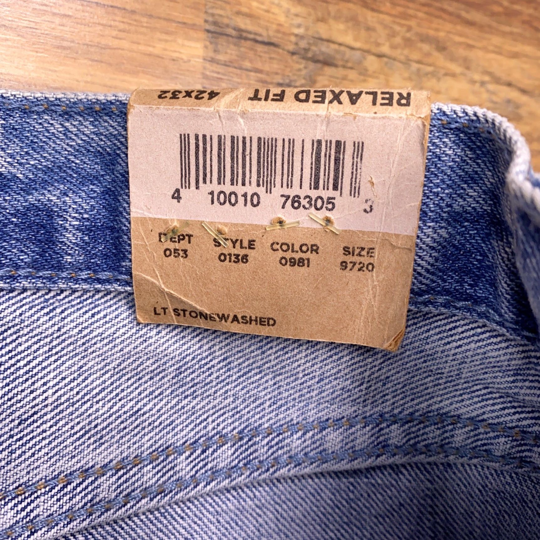Eddie Bauer Eddie Bauer Jeans Mens 42x32 Relaxed Fit Stone Washed Blue Denim Logo 5-Pocket Straight Medium Wash Size US 42 / EU 58 - 7 Thumbnail