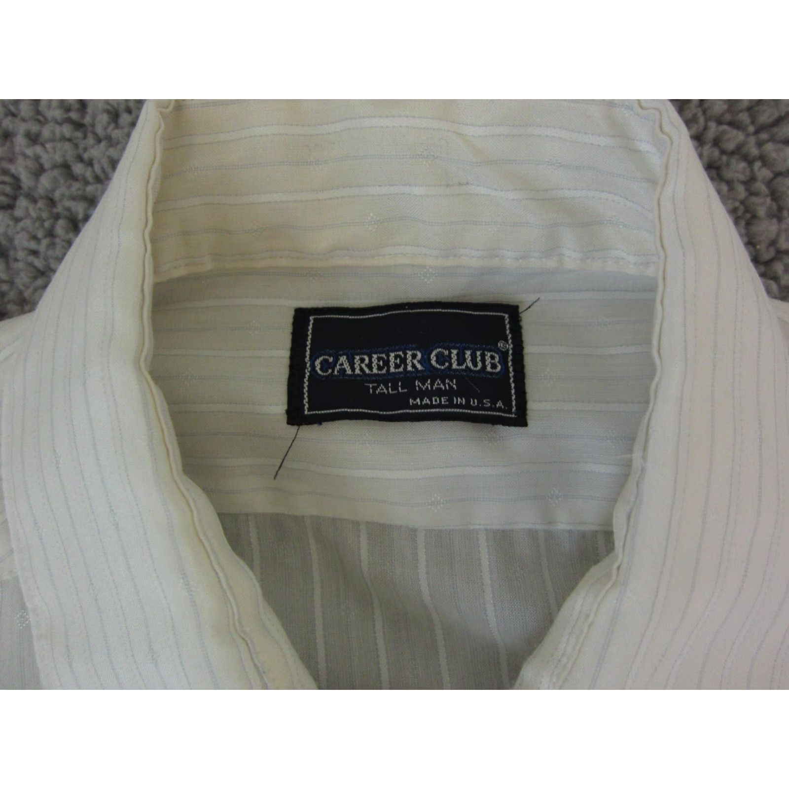 Vintage VINTAGE Career Club Shirt Mens 15.5 Medium White Button-Up Collared 60s 70s Disco Shirt Size US L / EU 52-54 / 3 - 5 Thumbnail