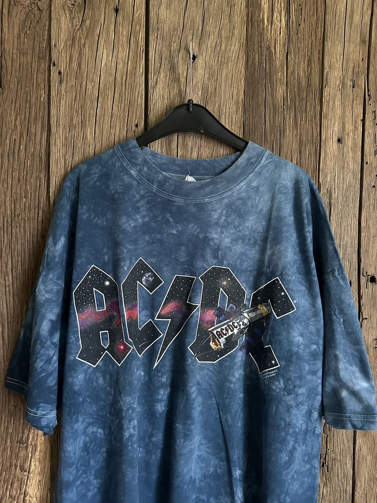 AC/DC × Band Tees × Vintage Vintage 2000 AC/DC World Tour Tie Dye T ...