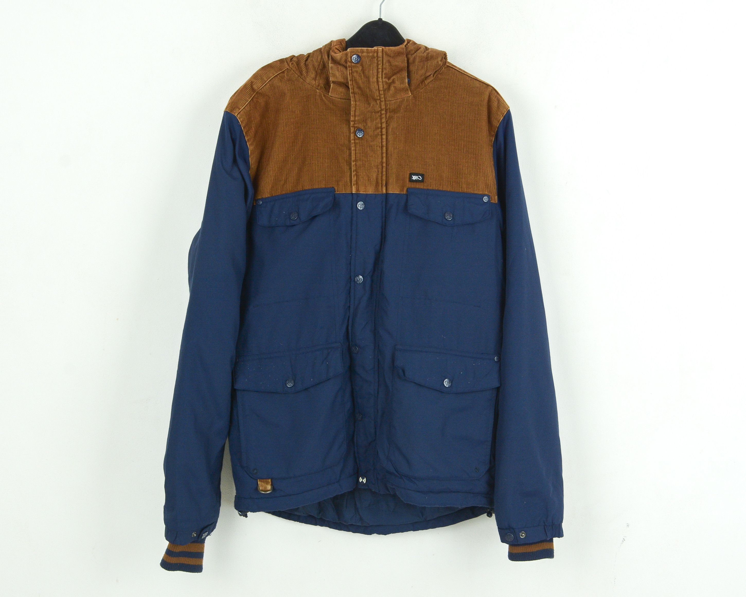 K1X Streetwear Parka L Jacket Coat Cord Nylon Hooded Corduroy Size US L / EU 52-54 / 3 - 1 Thumbnail