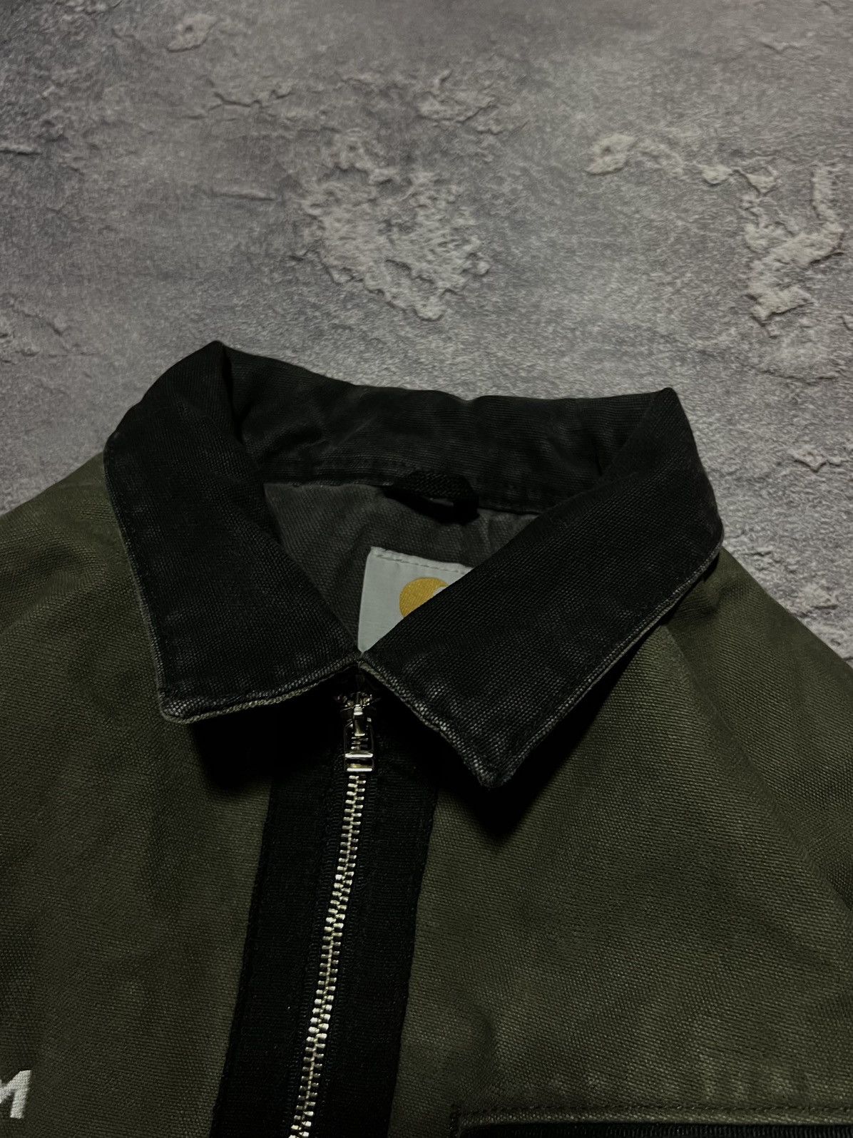 Carhartt Vintage 90s Carhartt Olive Detroit Jacket Streetwear Faded Size US L / EU 52-54 / 3 - 6 Thumbnail