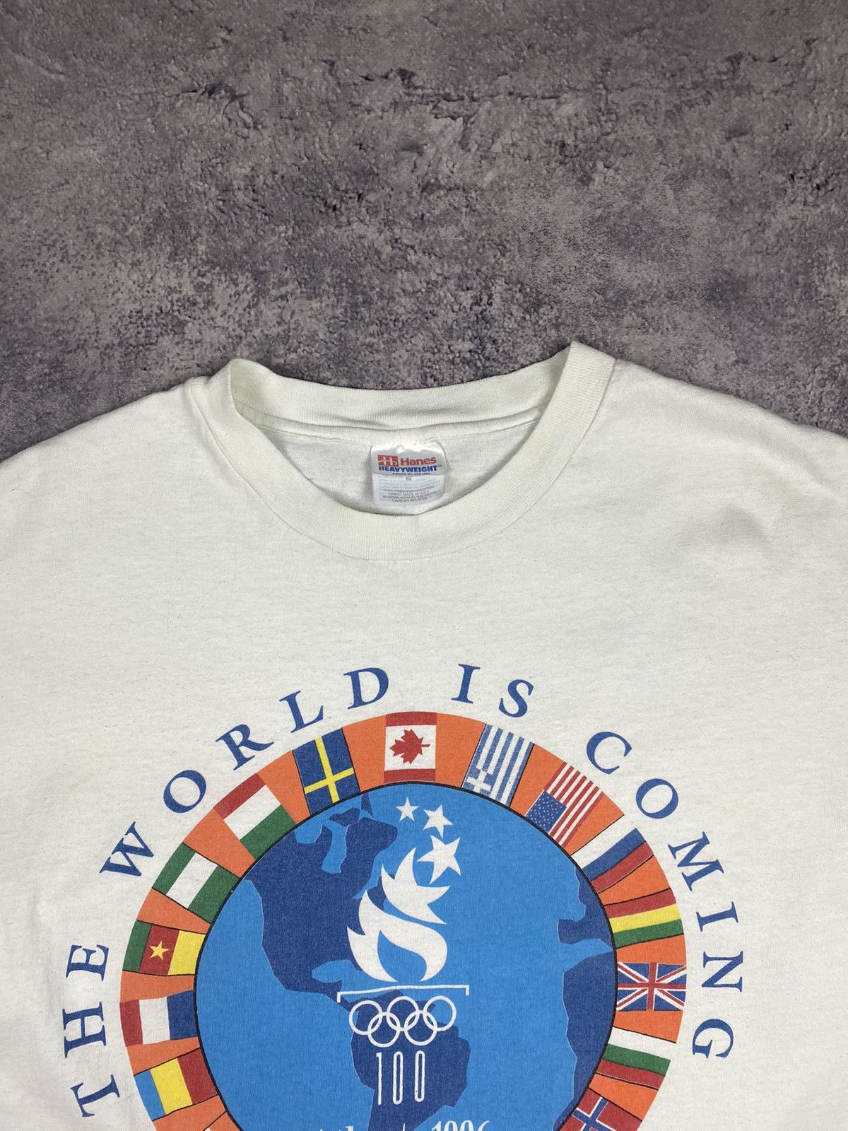 Vintage Vintage Atlanta 1996 Olympics Game Tee Size US XL / EU 56 / 4 - 5 Thumbnail