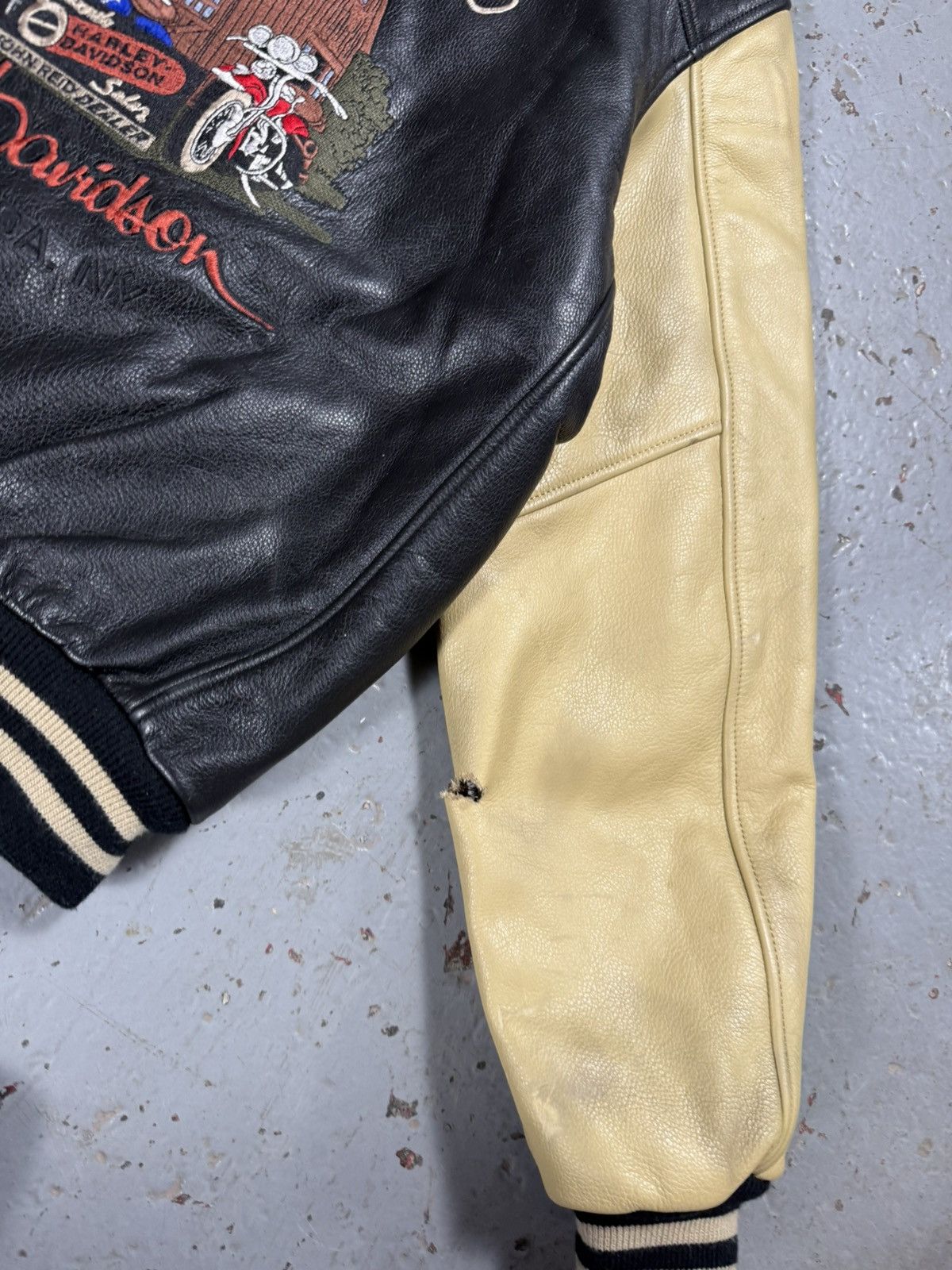 Harley Davidson Insane Vintage Harley Davidson Leather 2 Tone Classic Jacket Size US M / EU 48-50 / 2 - 8 Thumbnail