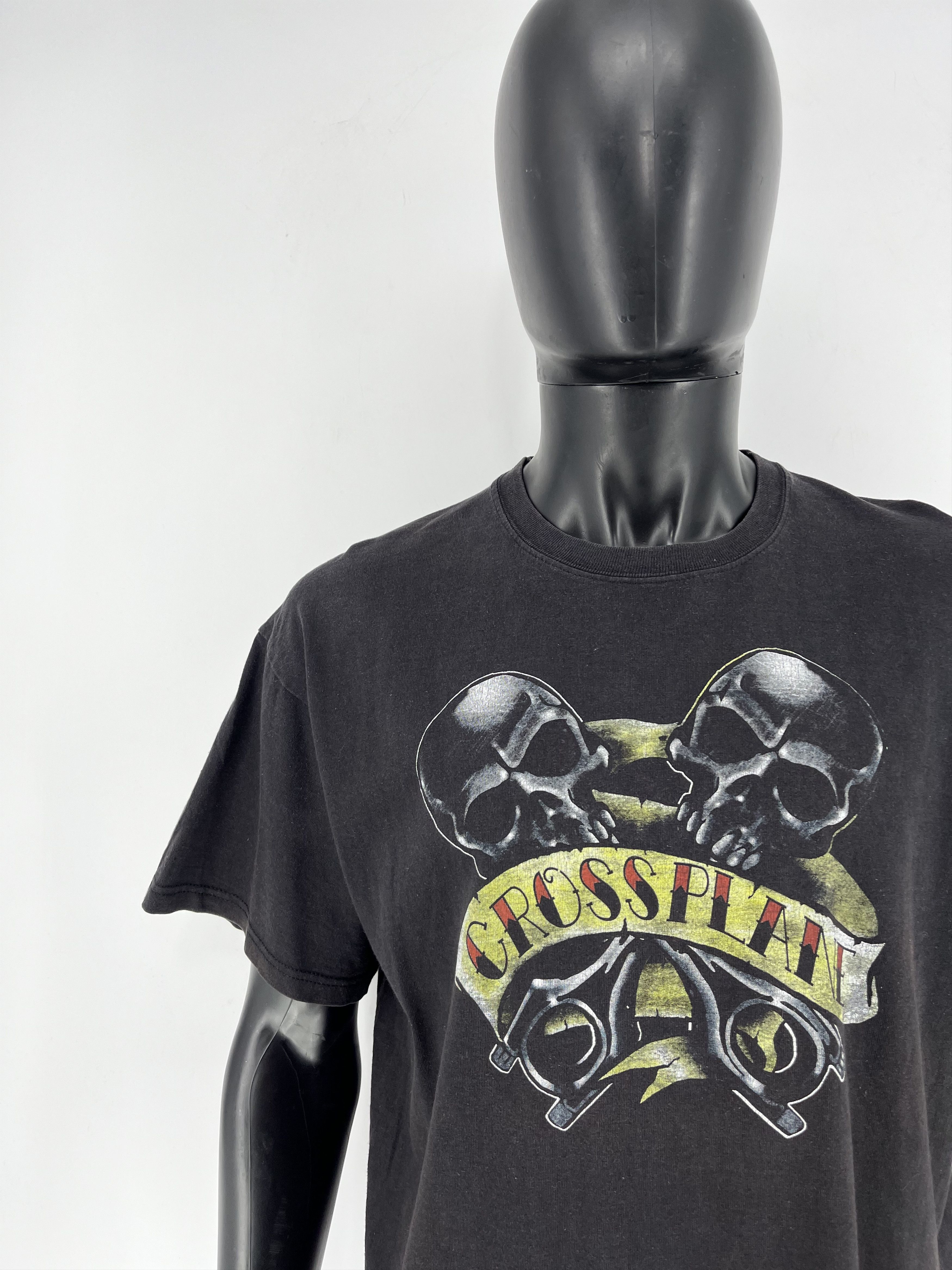 Vintage Crossplane Skulls Vintage Y2K Rock Metal Size XL Black Size US XL / EU 56 / 4 - 7 Thumbnail