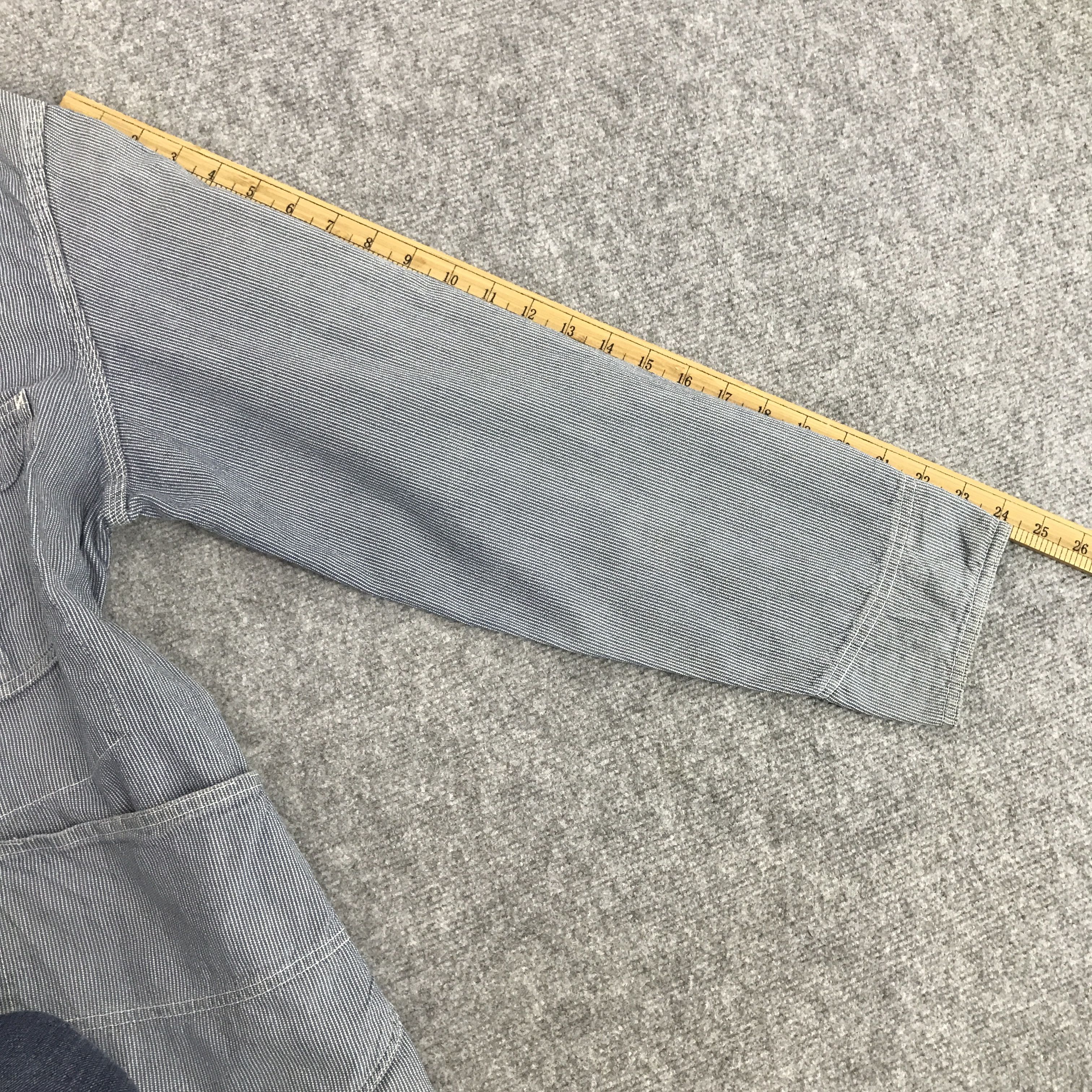 Japanese Brand × Lee Rare lee Striped Button Up denim jacket Size US M / EU 48-50 / 2 - 6 Thumbnail