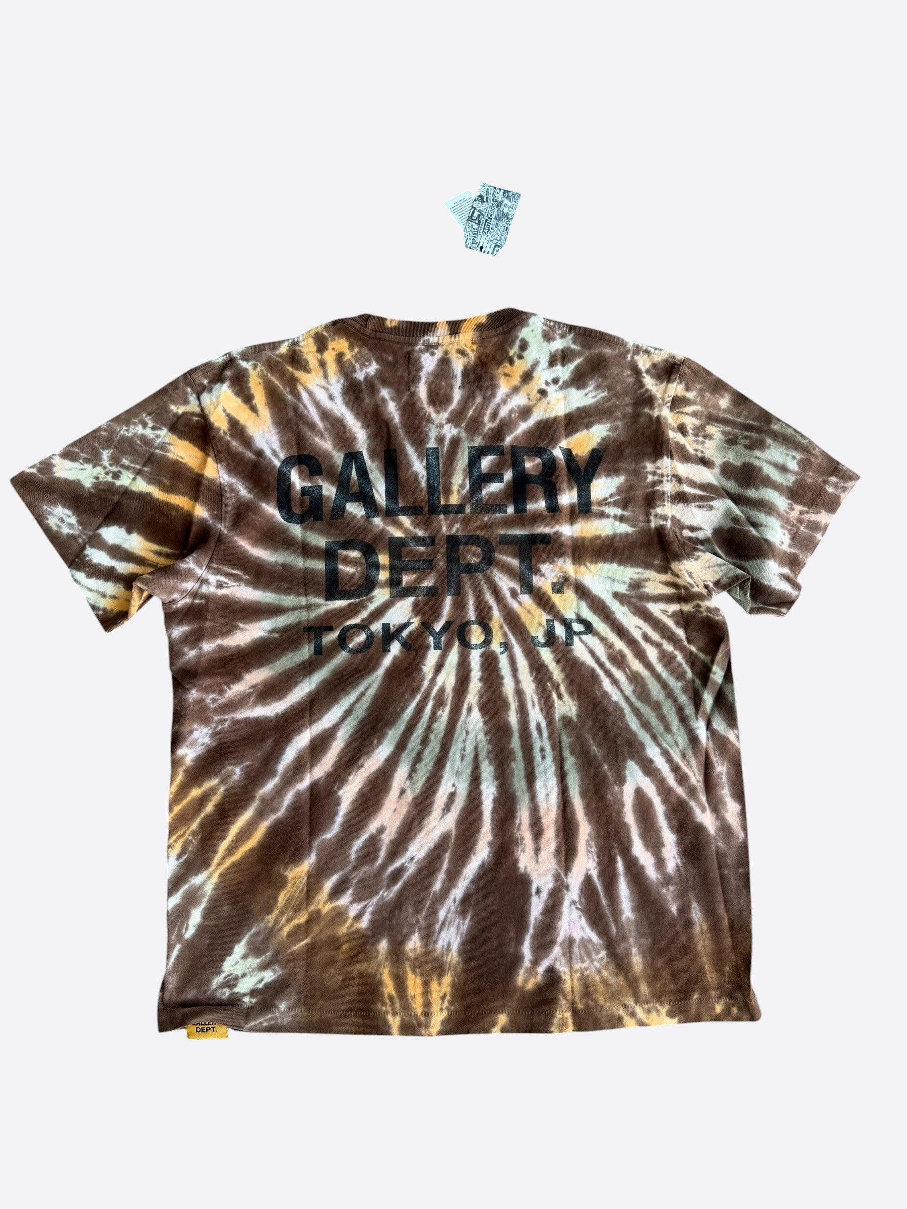 Gallery Dept. Gallery Dept Brown Tie-Dye Tokyo Exclusive Logo T-Shirt Size US L / EU 52-54 / 3 - 2 Thumbnail