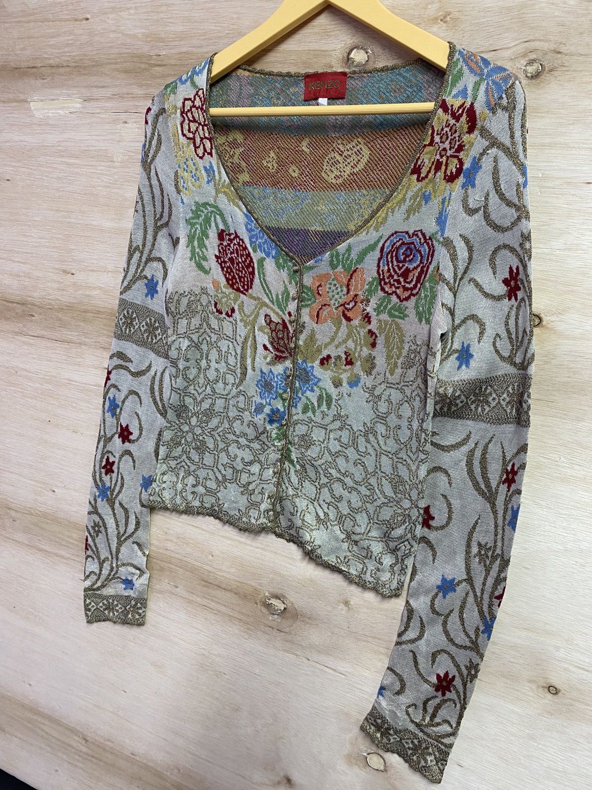 Kenzo Vintage Kenzo cardigan full hand made Size M / US 6-8 / IT 42-44 - 3 Thumbnail
