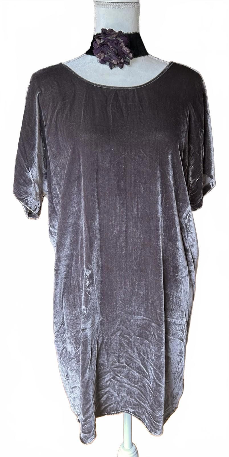 Madewell Madewell Crushed Velvet Dress Dark Metal Classic Core Size S / US 4 / IT 40 - 1 Thumbnail