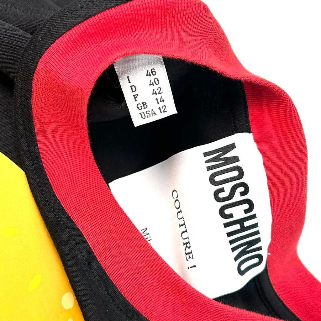 Moschino Jeremy Scott Moschino black tshirt with burger print Size XL / US 12-14 / IT 48-50 - 6 Thumbnail