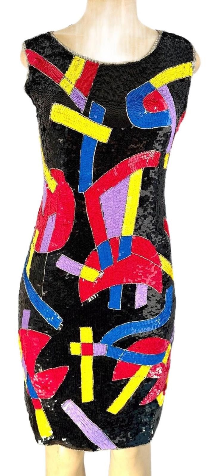 Other Sequin Black Multicolored Cocktail Dress size 8 Size M / US 6-8 / IT 42-44 - 1 Thumbnail